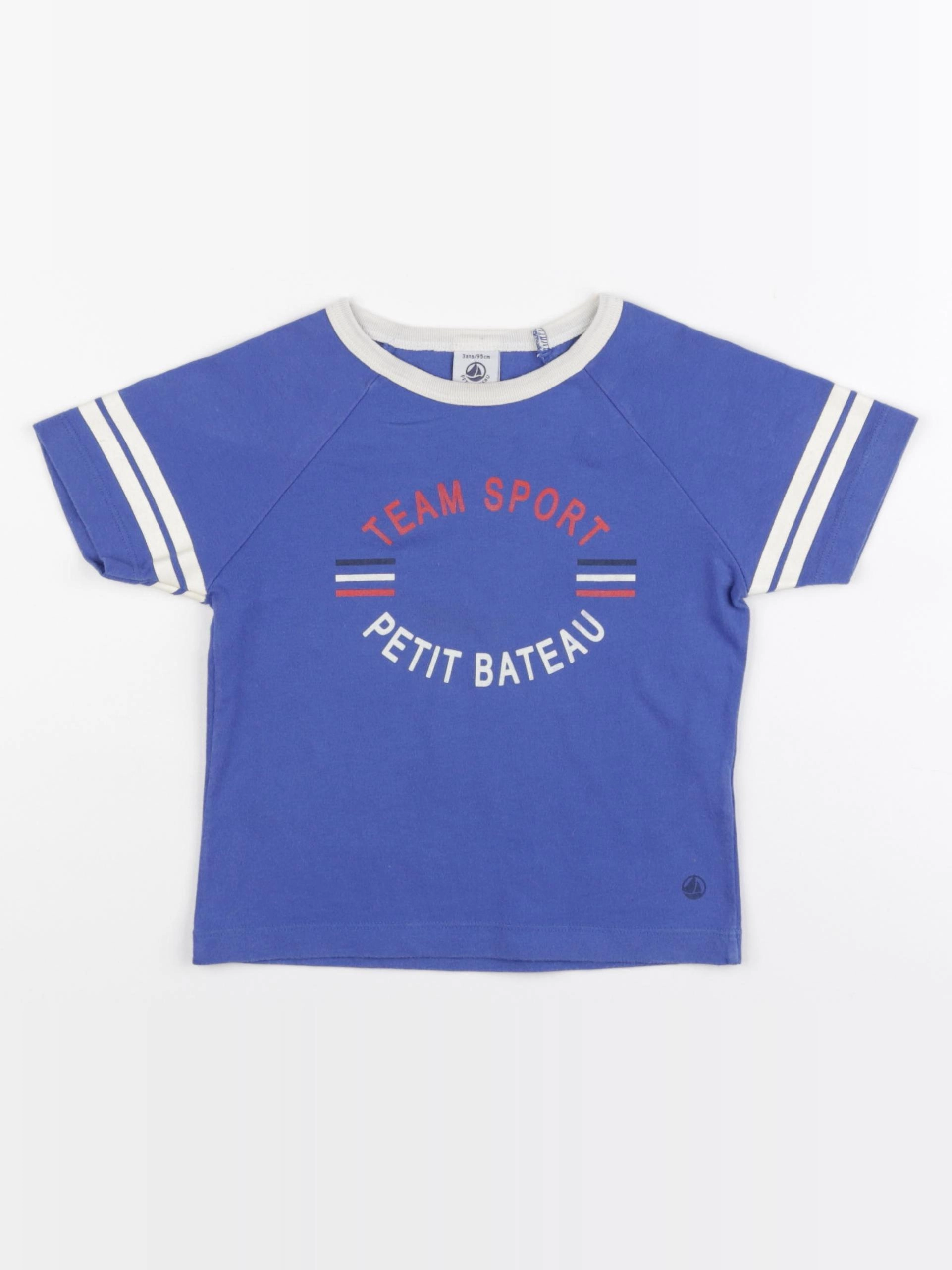Petit Bateau - tee-shirt bleu - 3 ans