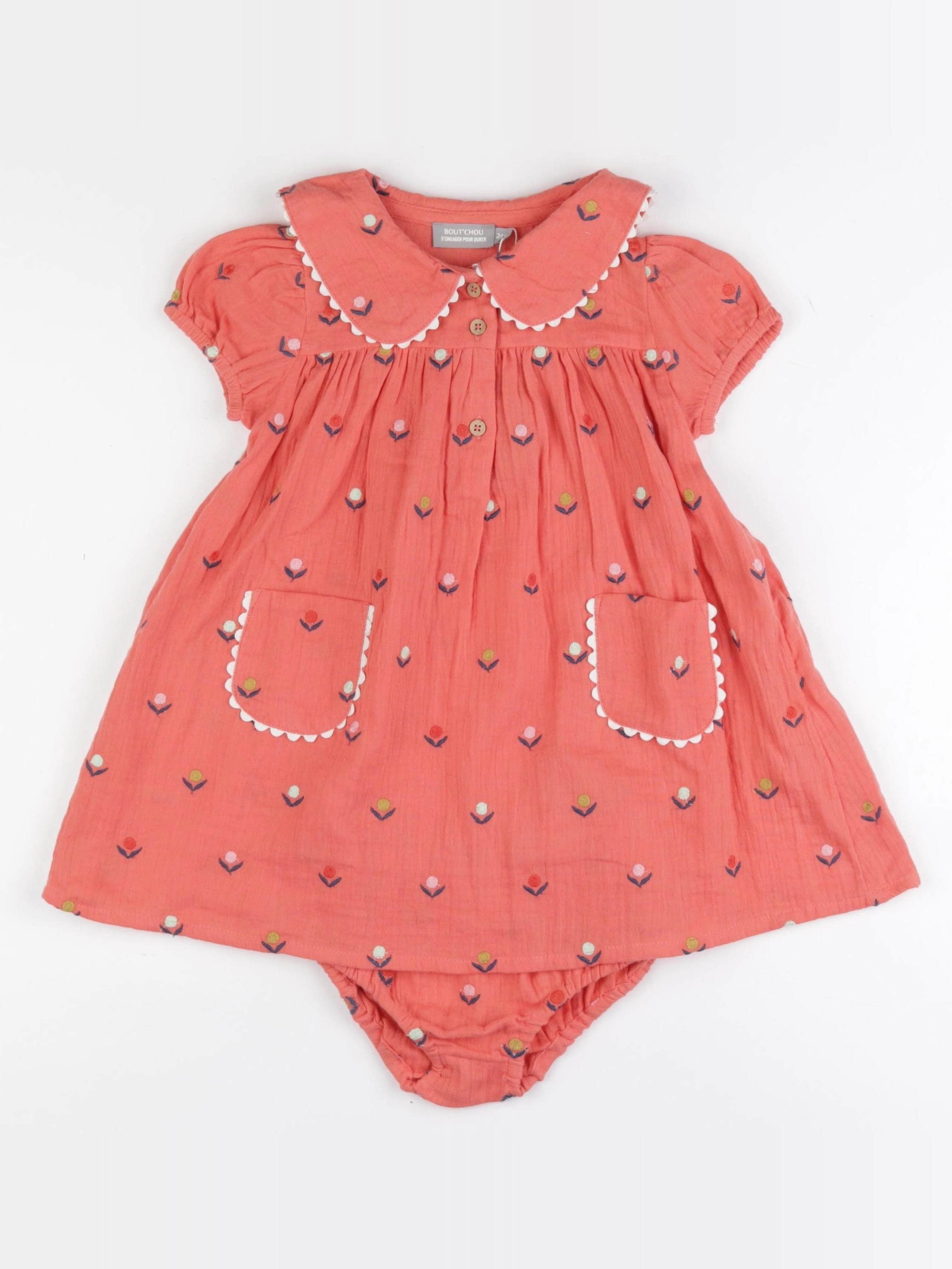 Boutchou - robe orange - 24 mois