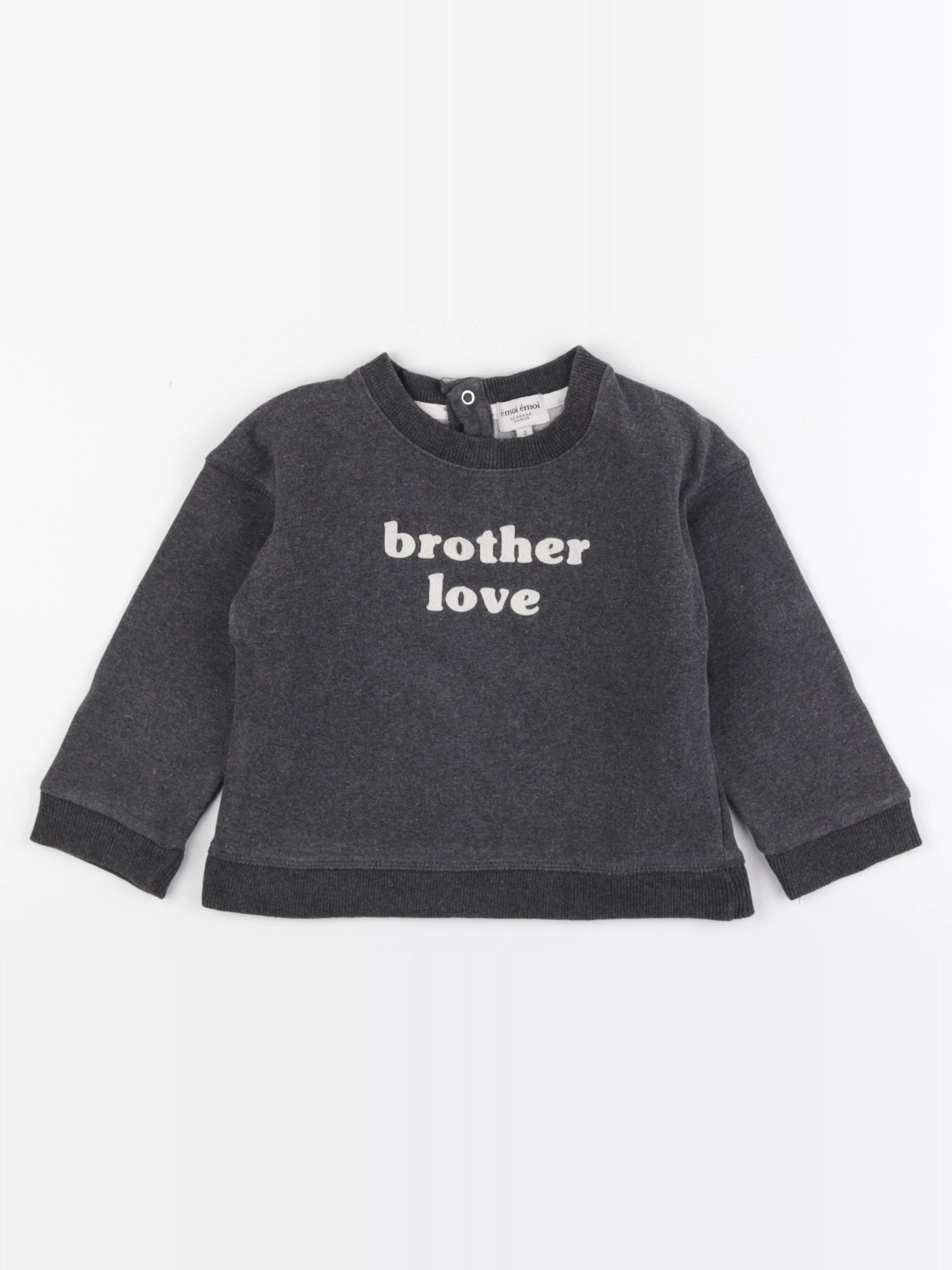 Emoi emoi - sweat gris - 2 ans