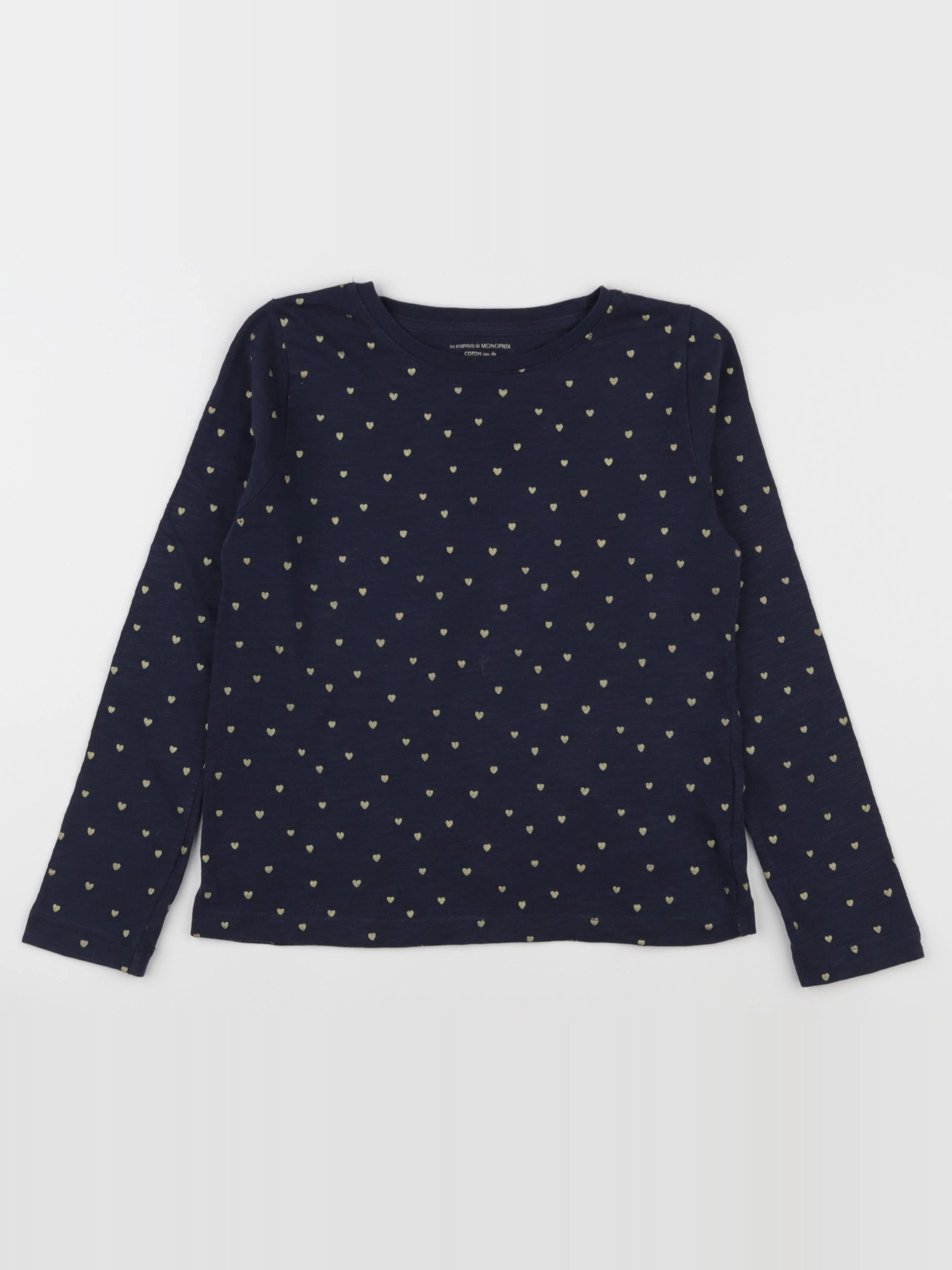 Monoprix - tee-shirt bleu, or - 8 ans