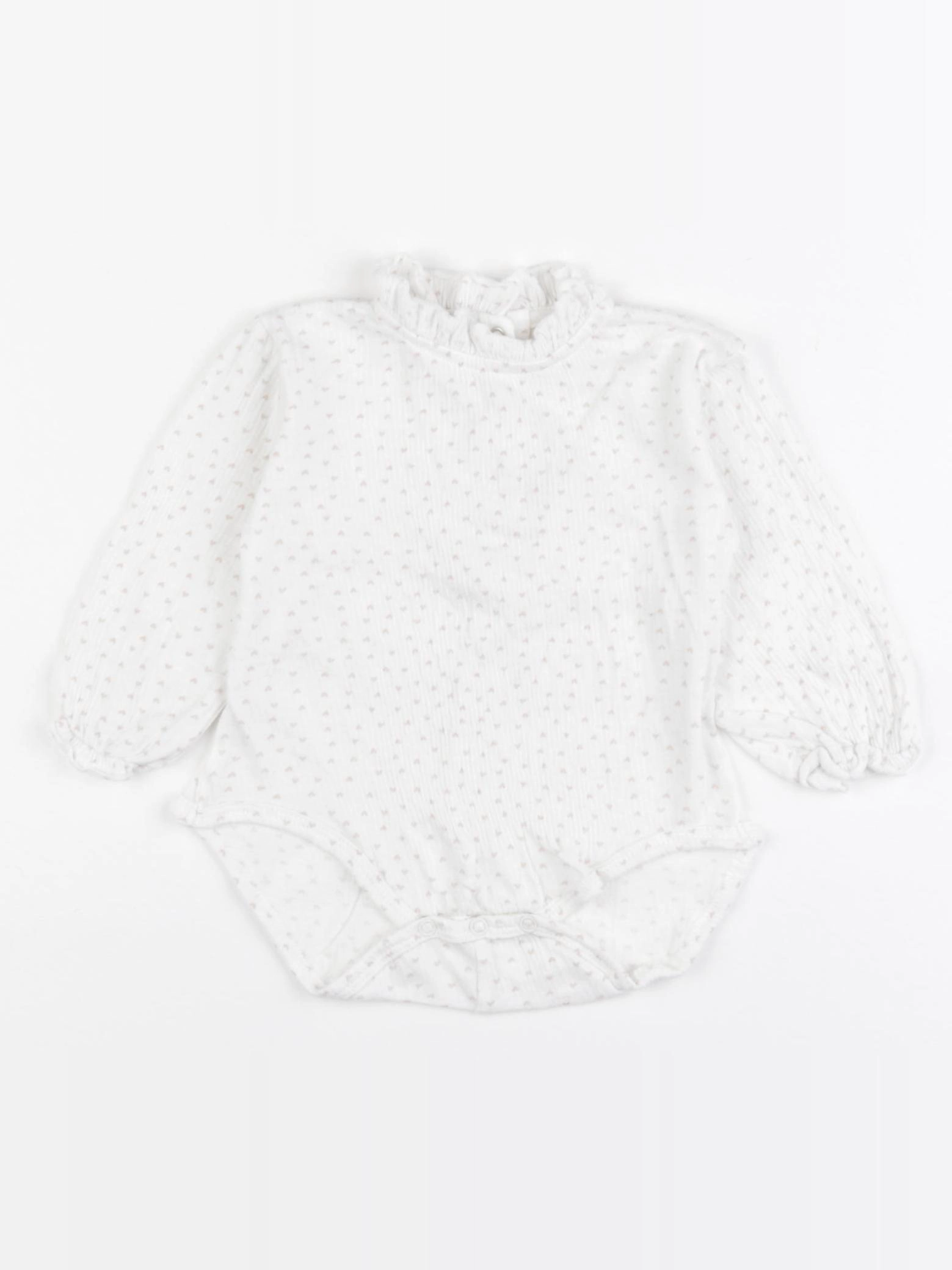 Zara - combinaison blanc, rose - 6/9 mois