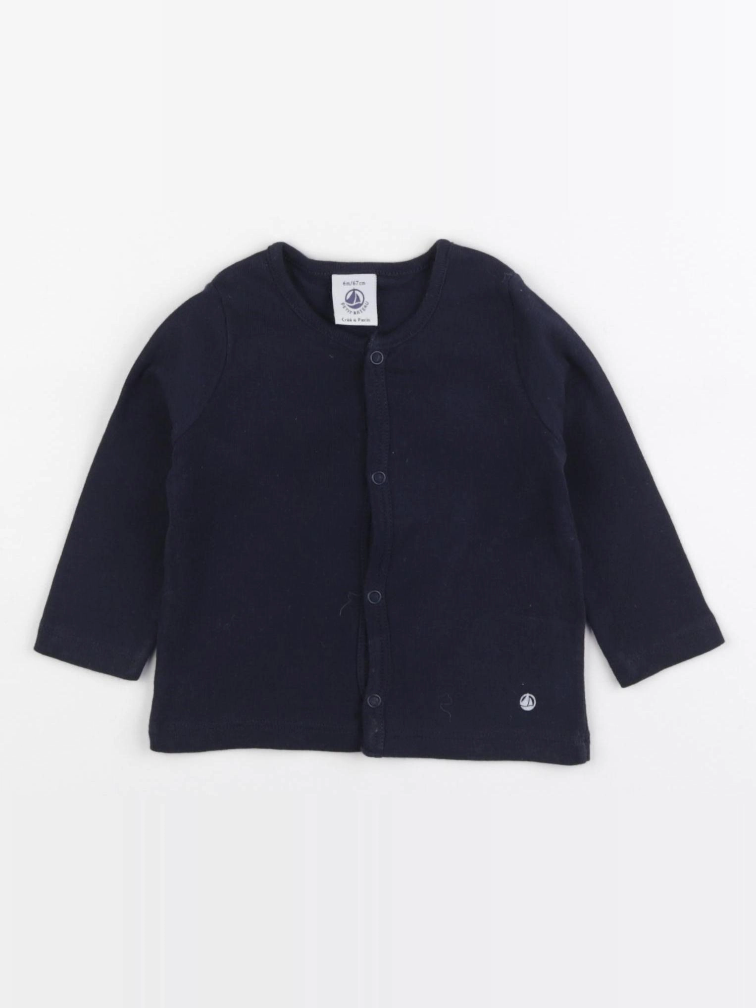 Petit Bateau - tee-shirt bleu - 6 mois
