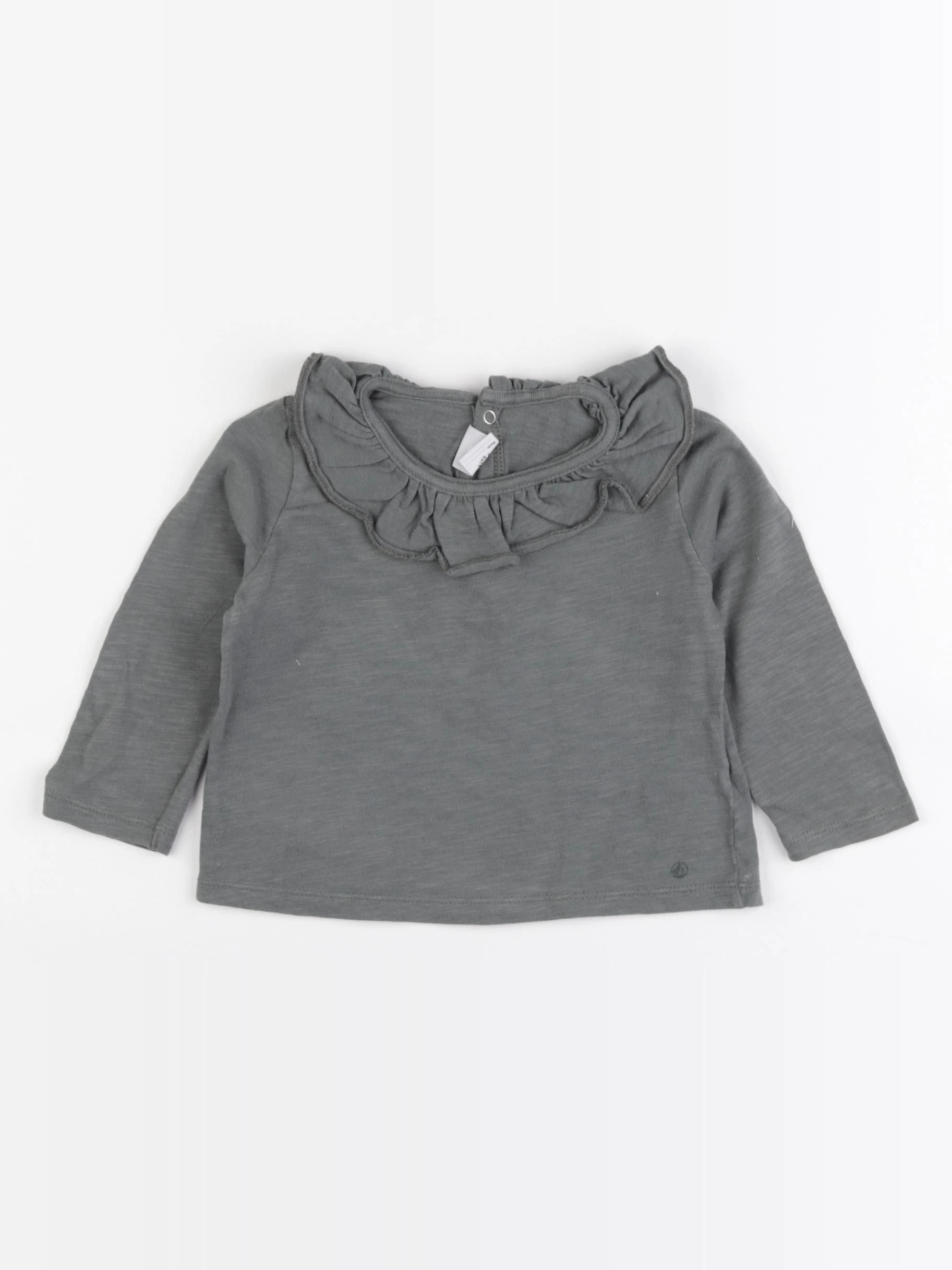 Petit Bateau - tee-shirt gris - 18 mois