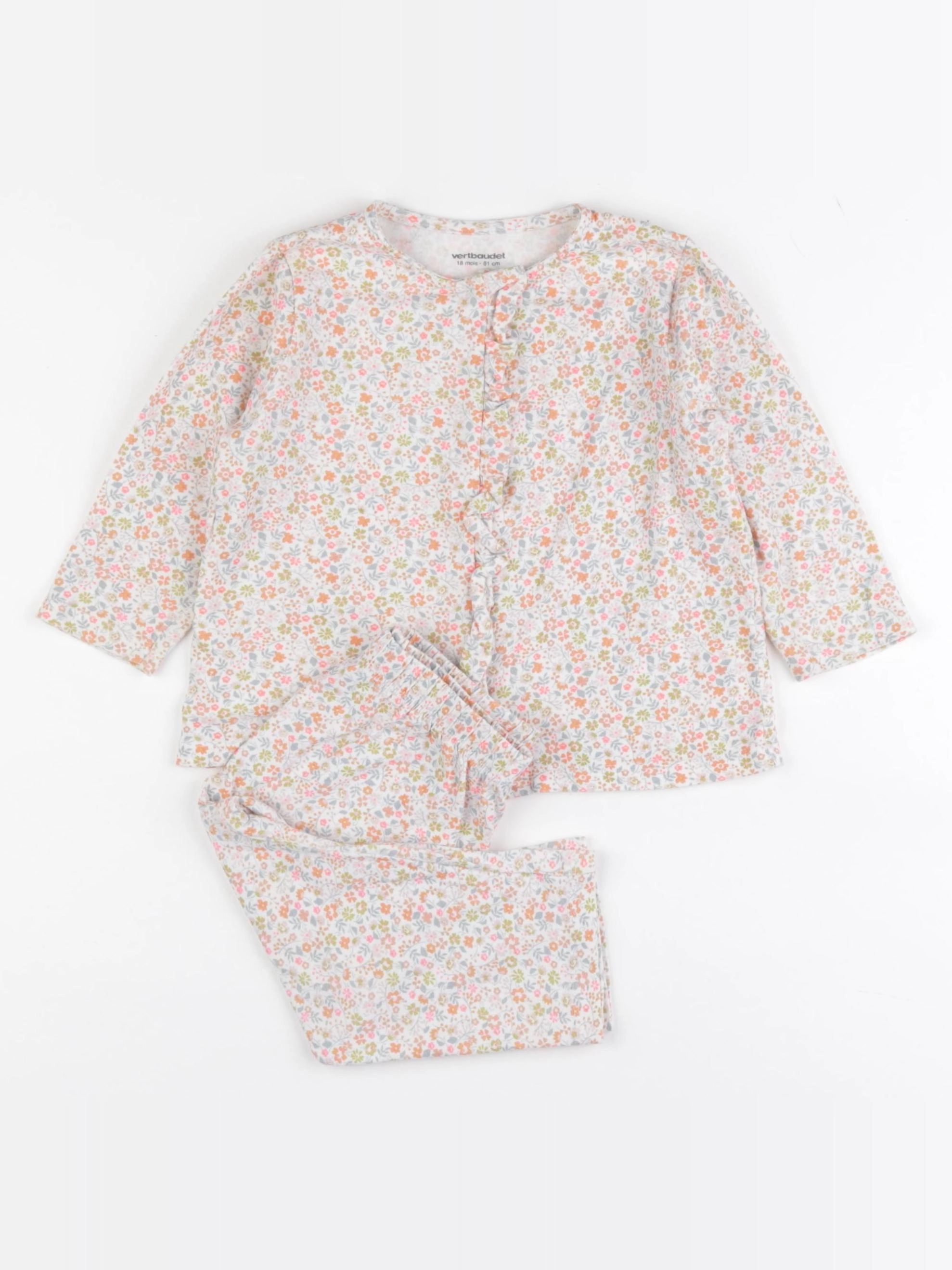 Vertbaudet - pyjama coton multicolore - 18 mois