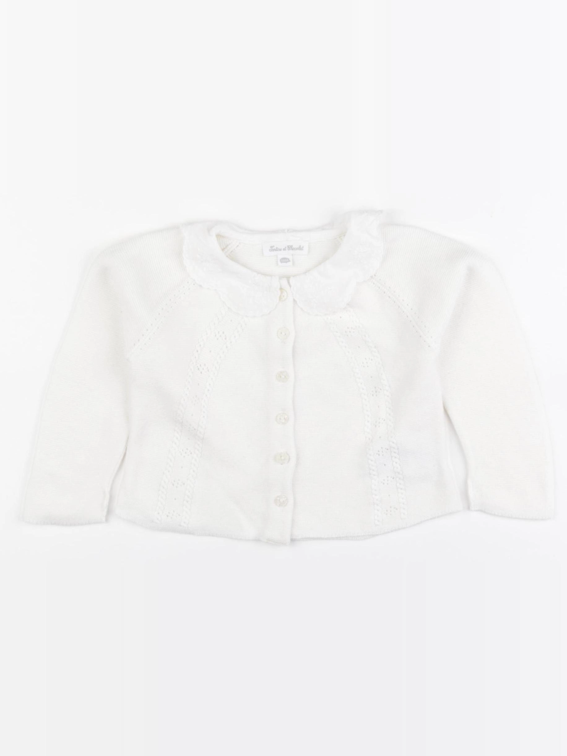 Tartine & Chocolat - gilet blanc - 18 mois
