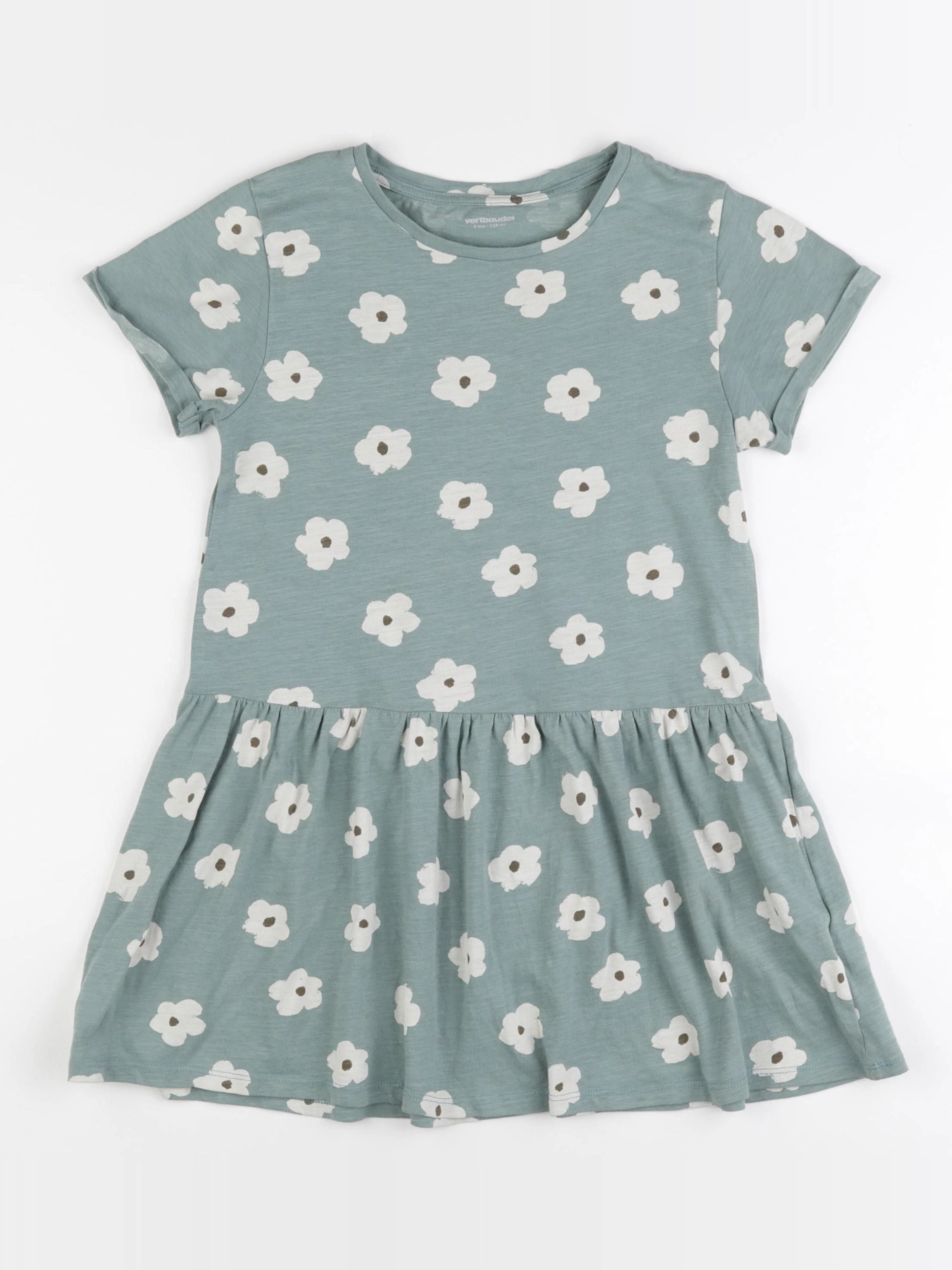 Vertbaudet - robe vert - 8 ans