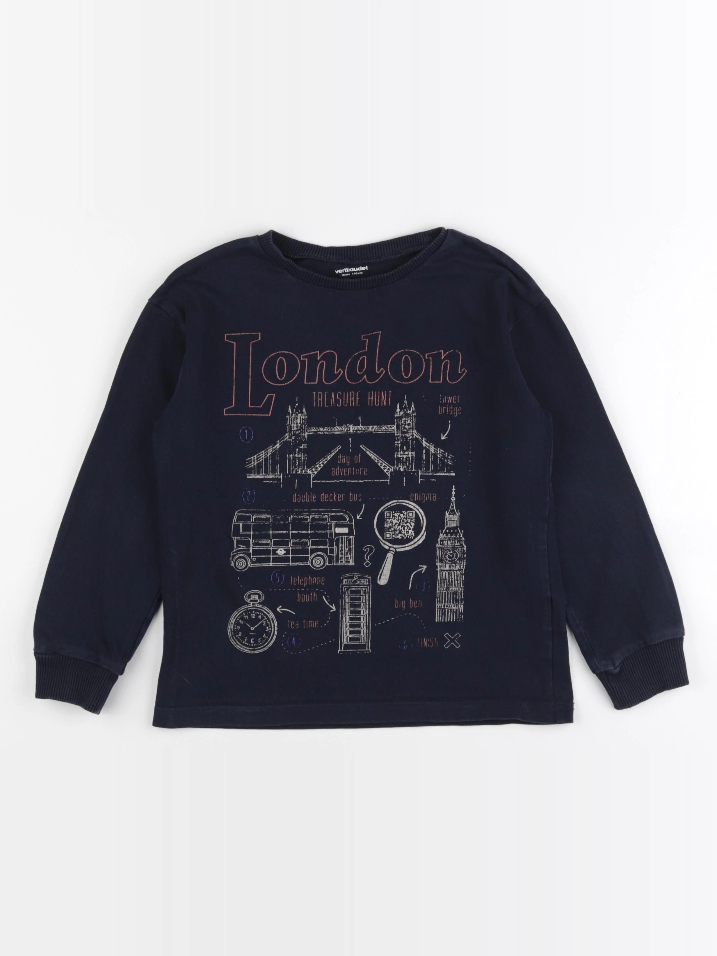 Vertbaudet - tee-shirt bleu - 10 ans