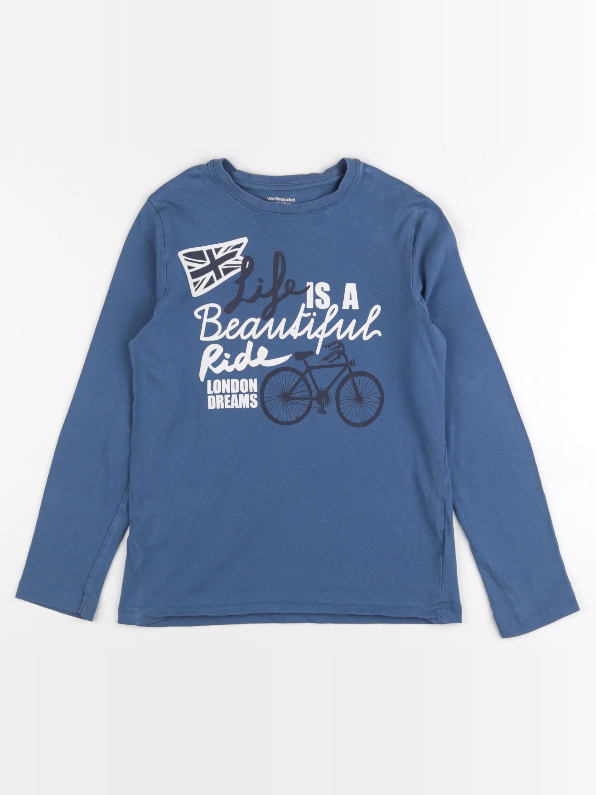 Vertbaudet - tee-shirt bleu - 10 ans