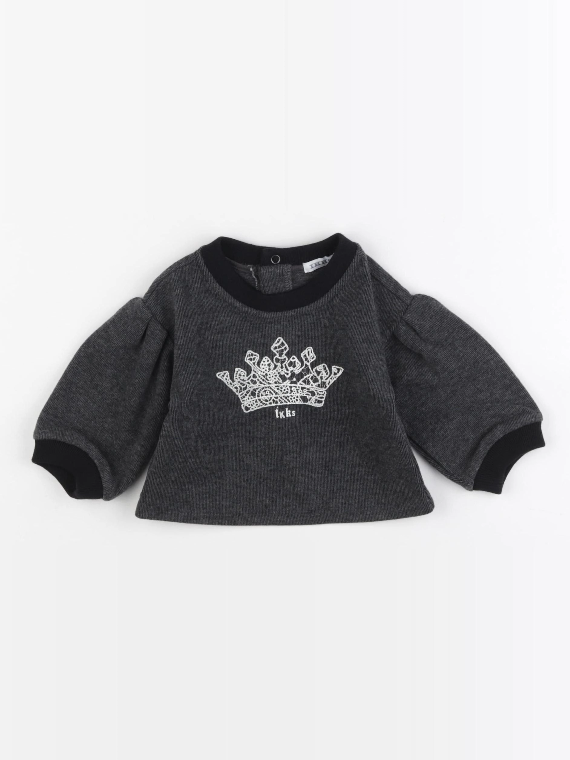 IKKS - sweat gris - 6 mois