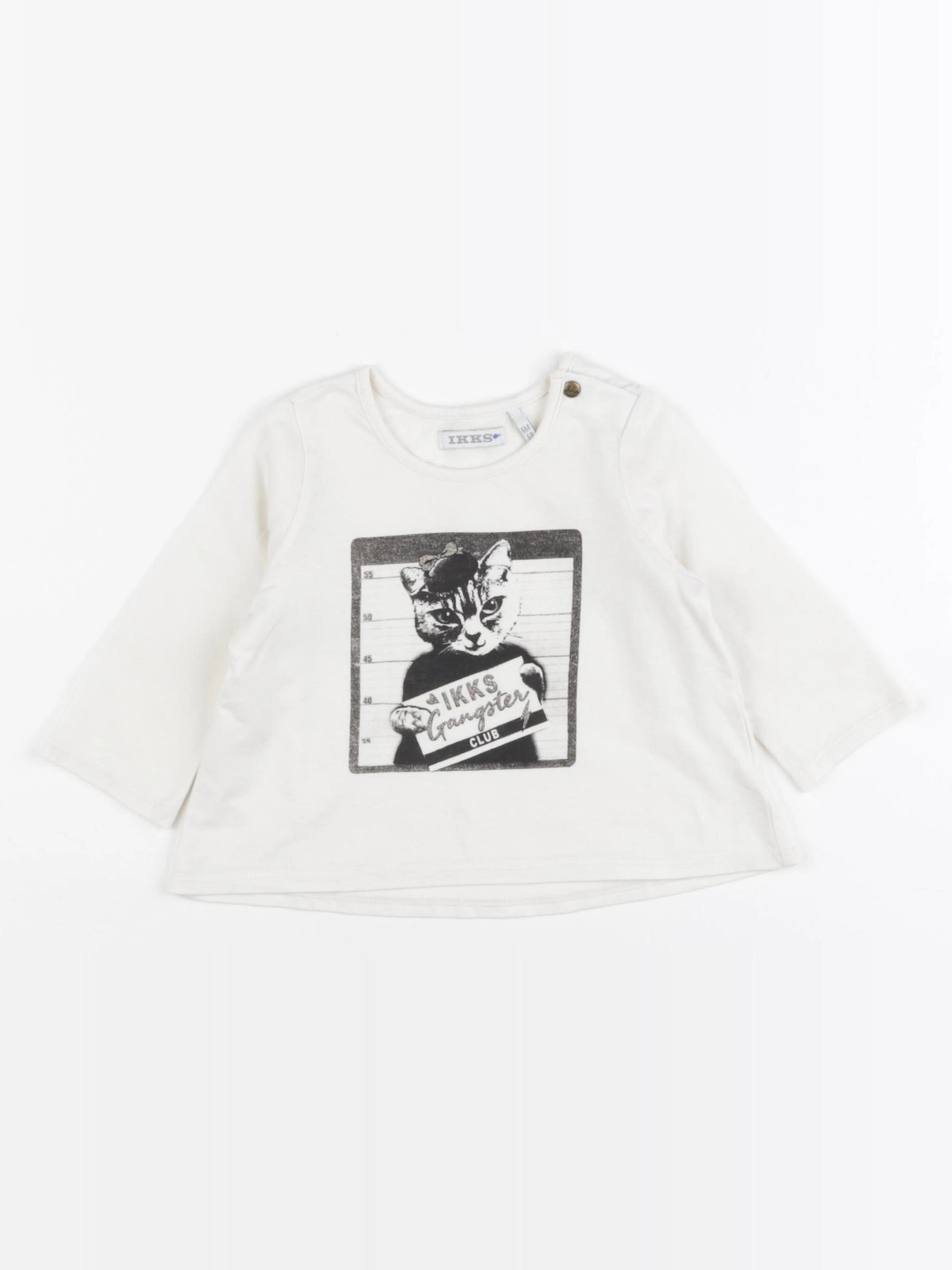 IKKS - tee-shirt blanc - 6 mois