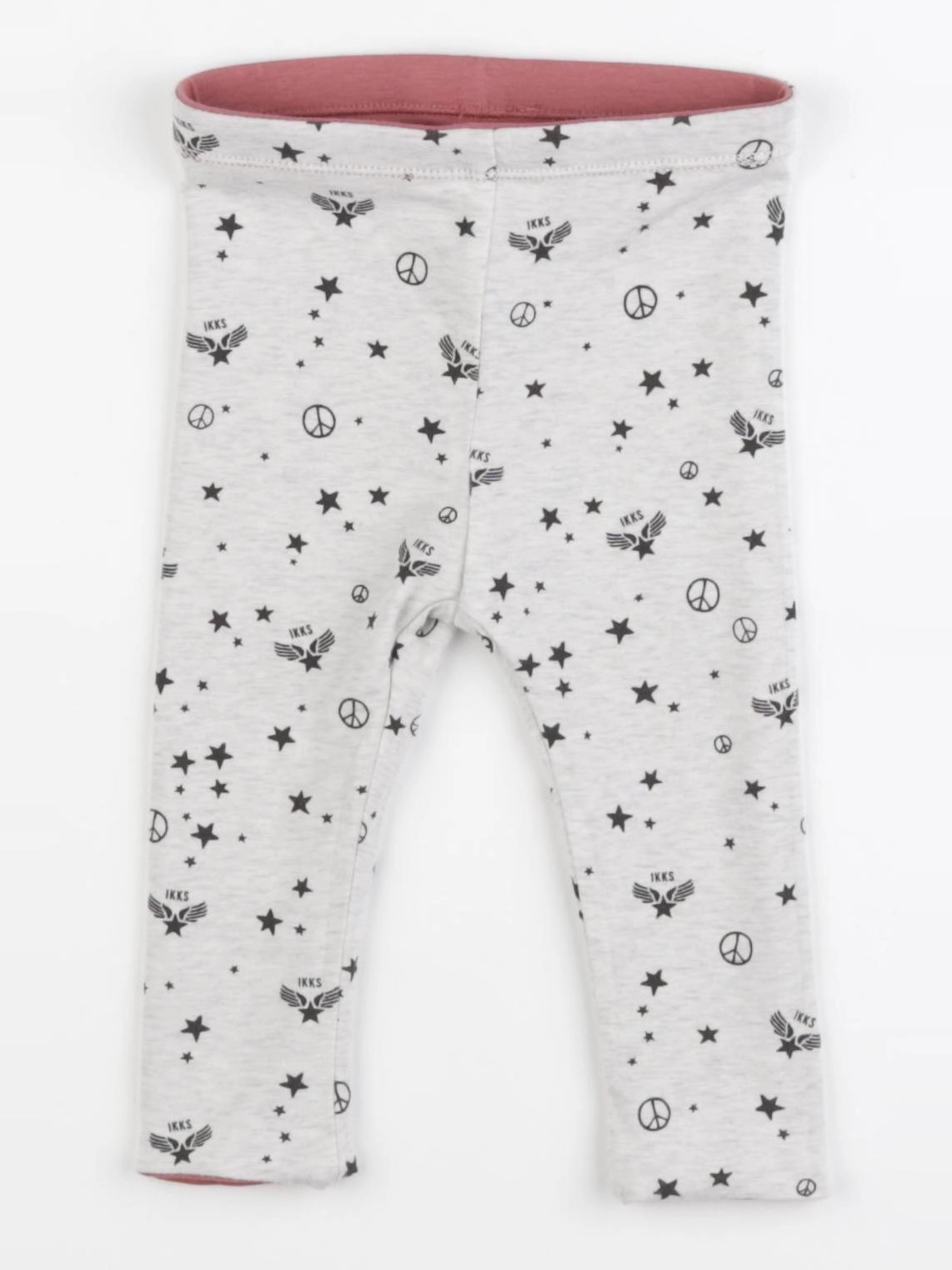 IKKS - legging réversible rose - 6 mois