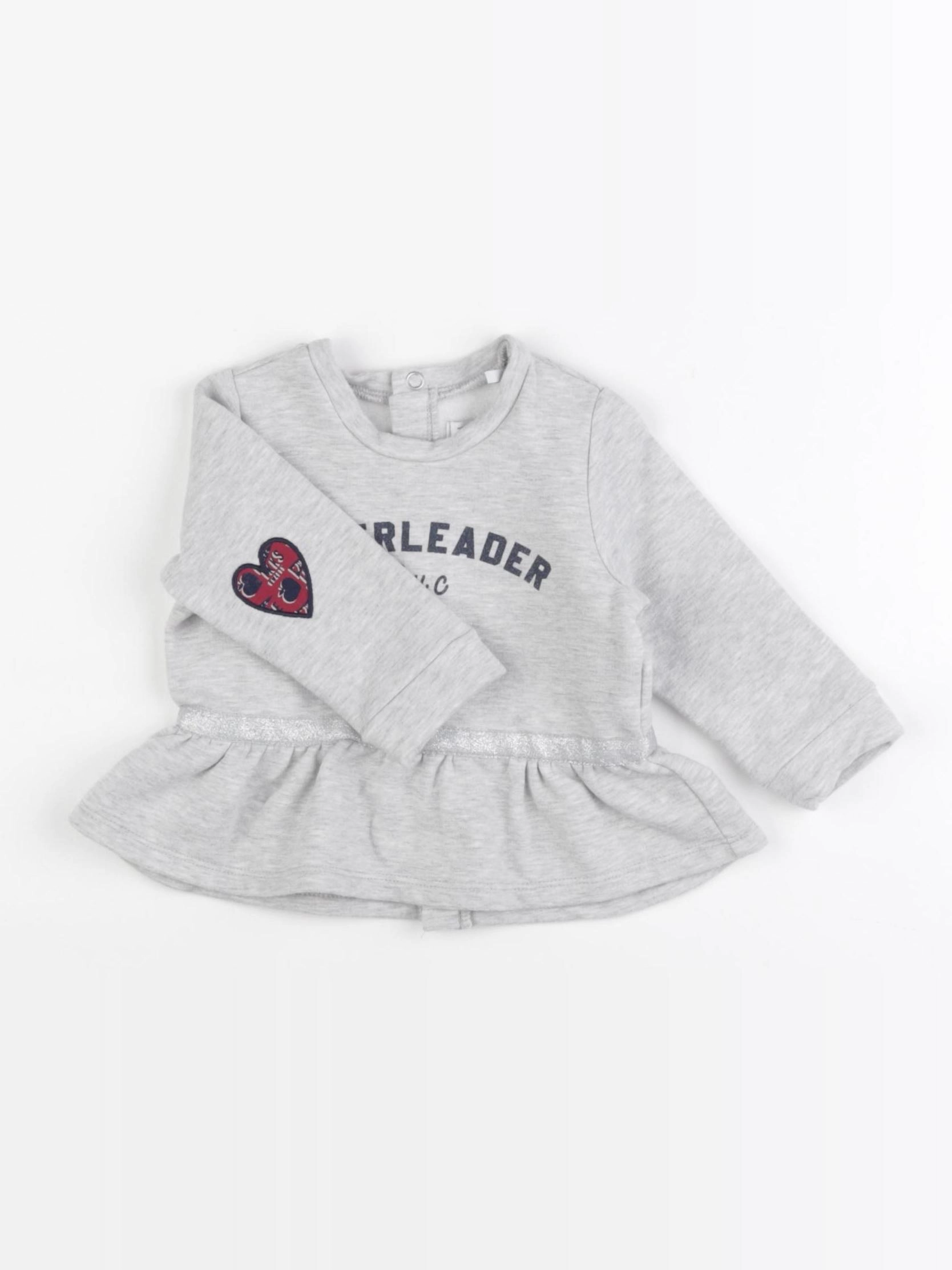 IKKS - sweat gris - 6 mois