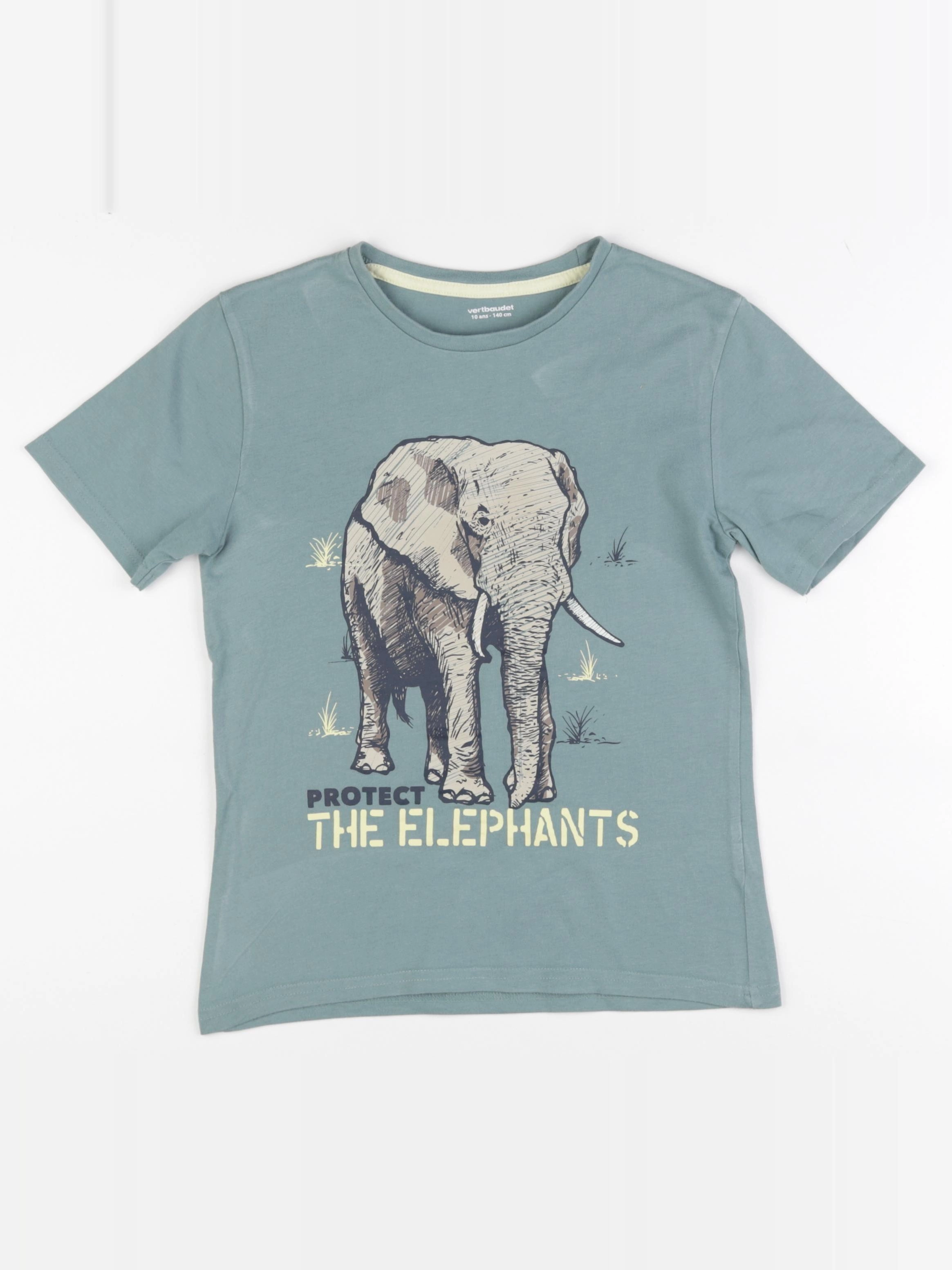 Vertbaudet - tee-shirt vert - 10 ans