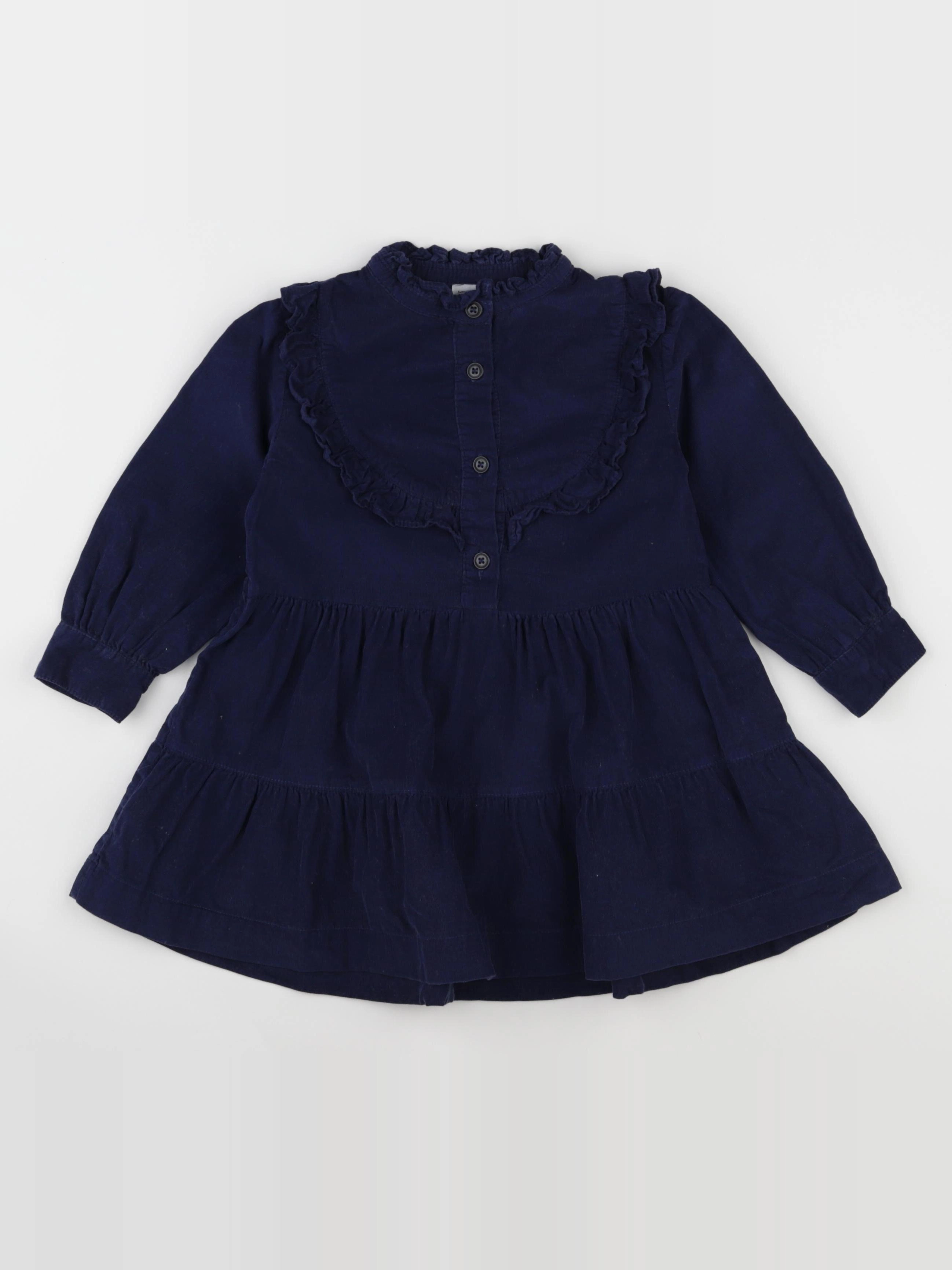 Petit Bateau - robe bleu - 4 ans