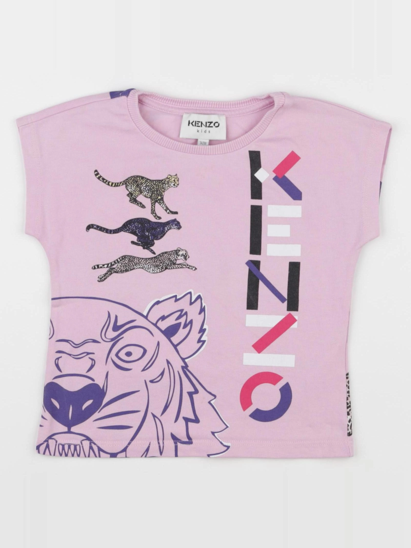 Kenzo - tee-shirt imprimé au dos rose - 3 ans