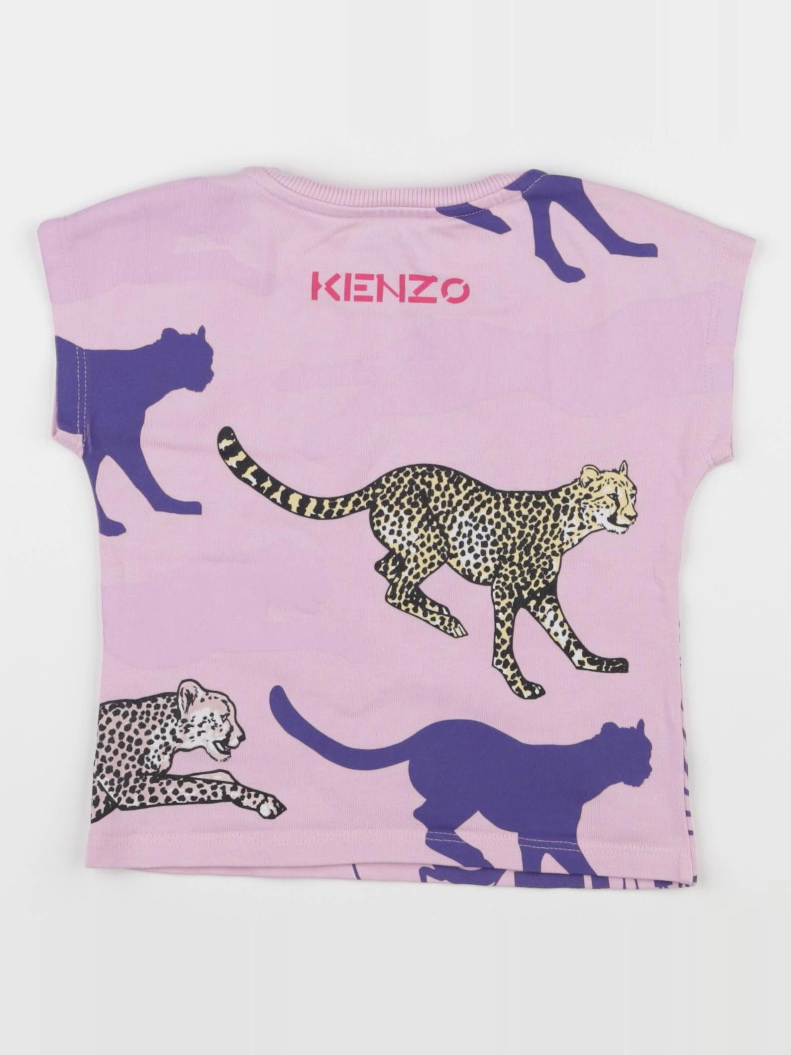 Kenzo - tee-shirt imprimé au dos rose - 3 ans