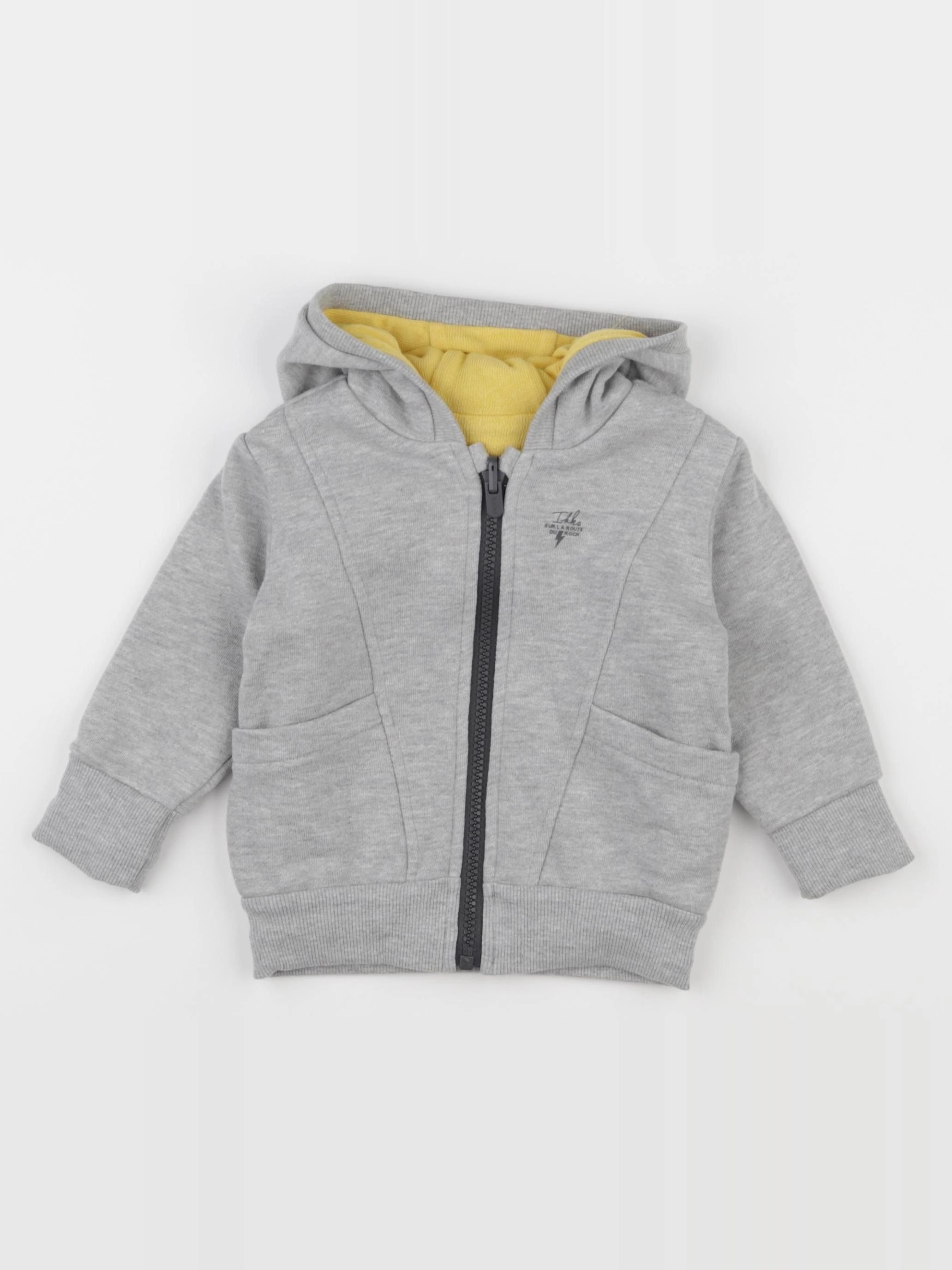 IKKS - sweat réversible gris - 12 mois