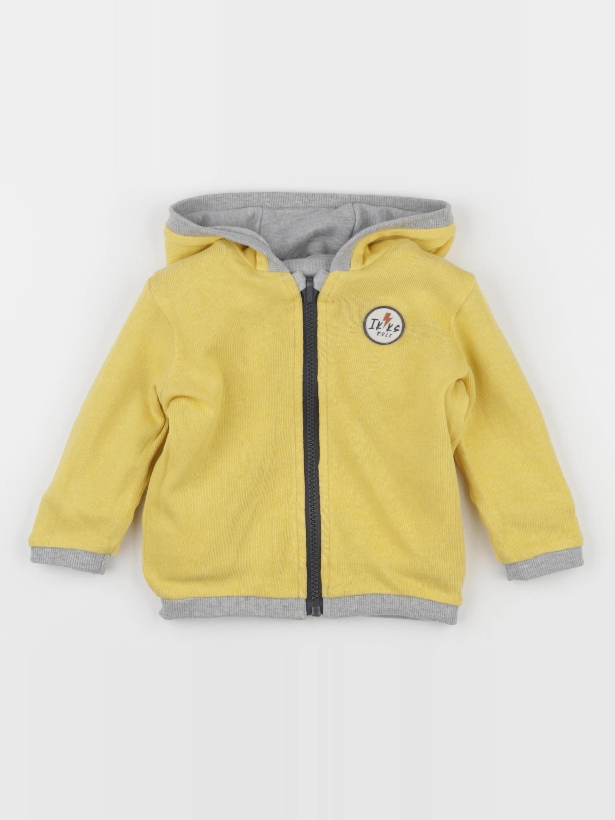 IKKS - sweat réversible gris - 12 mois