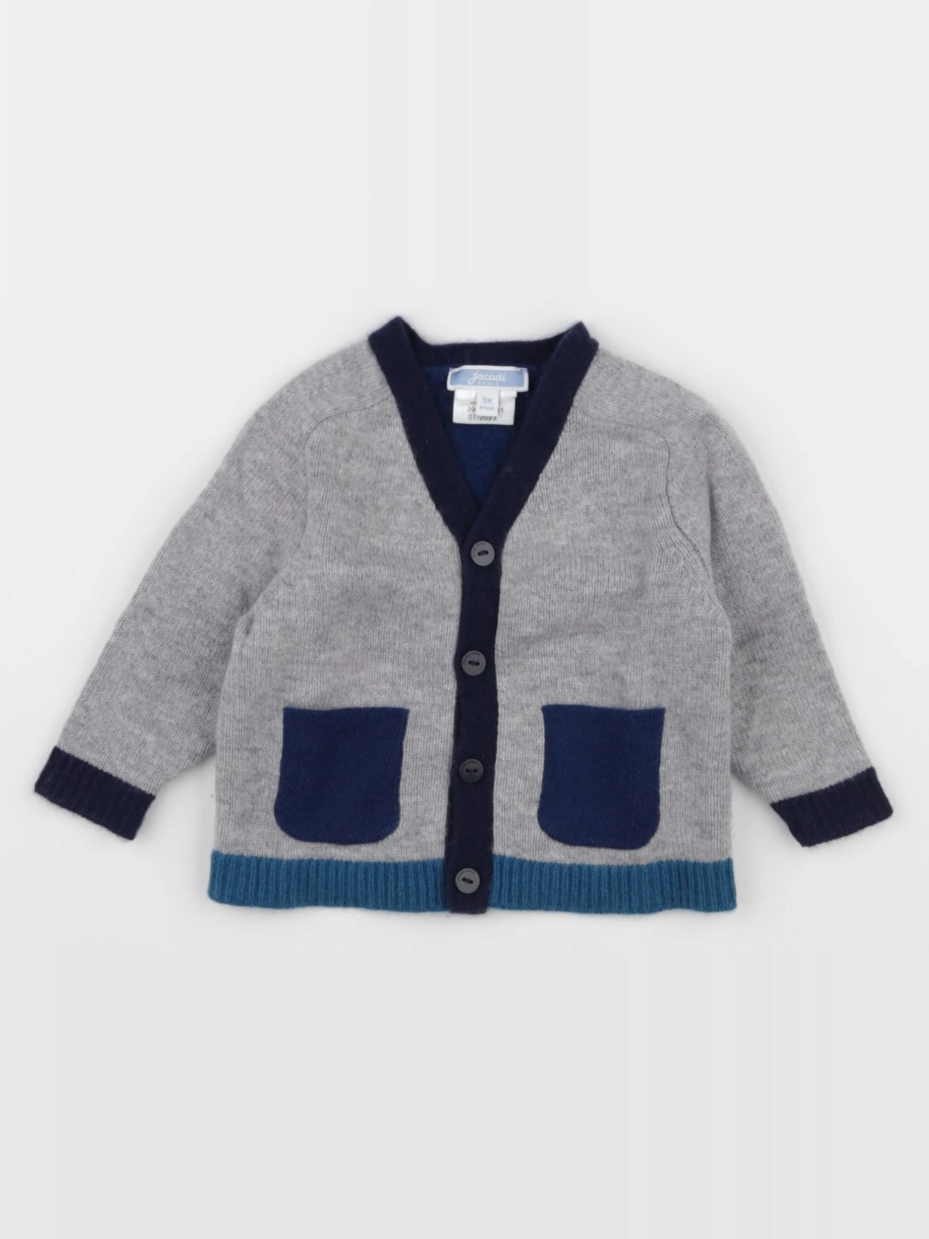 Jacadi - gilet gris - 6 mois