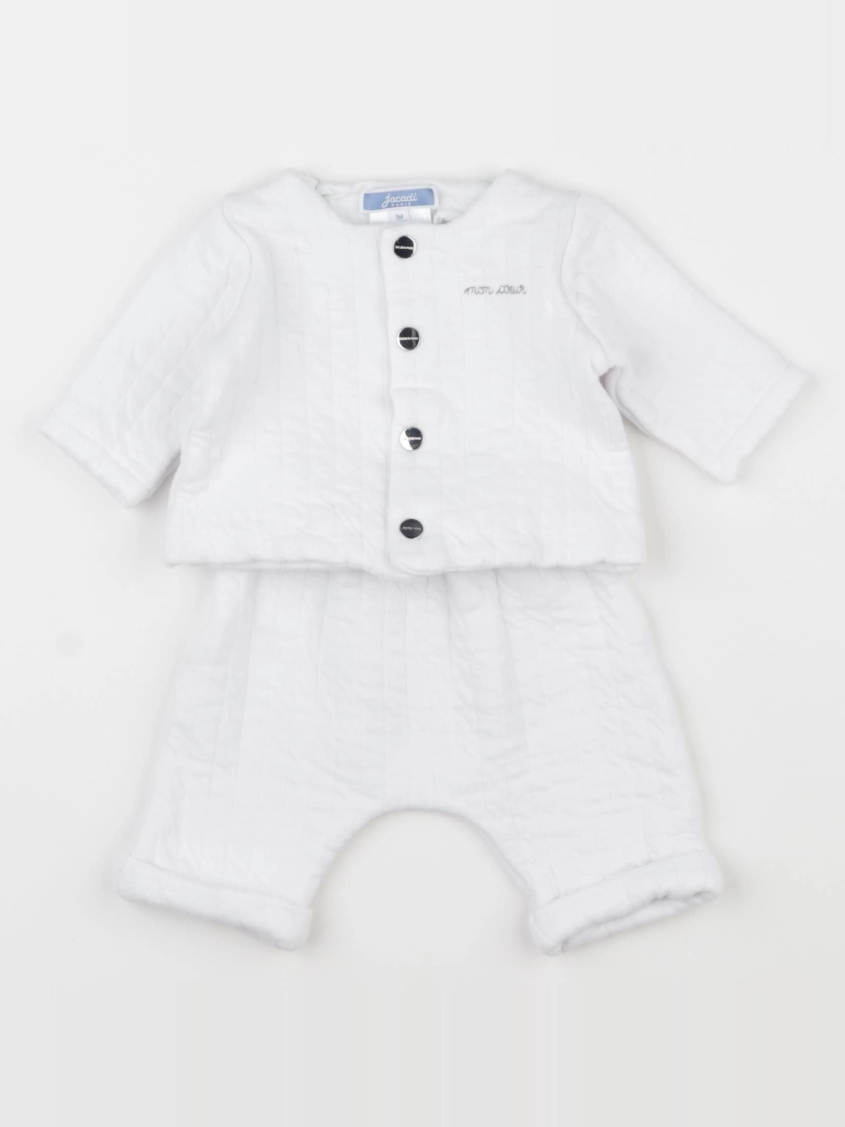 Jacadi - ensemble blanc - 1 mois