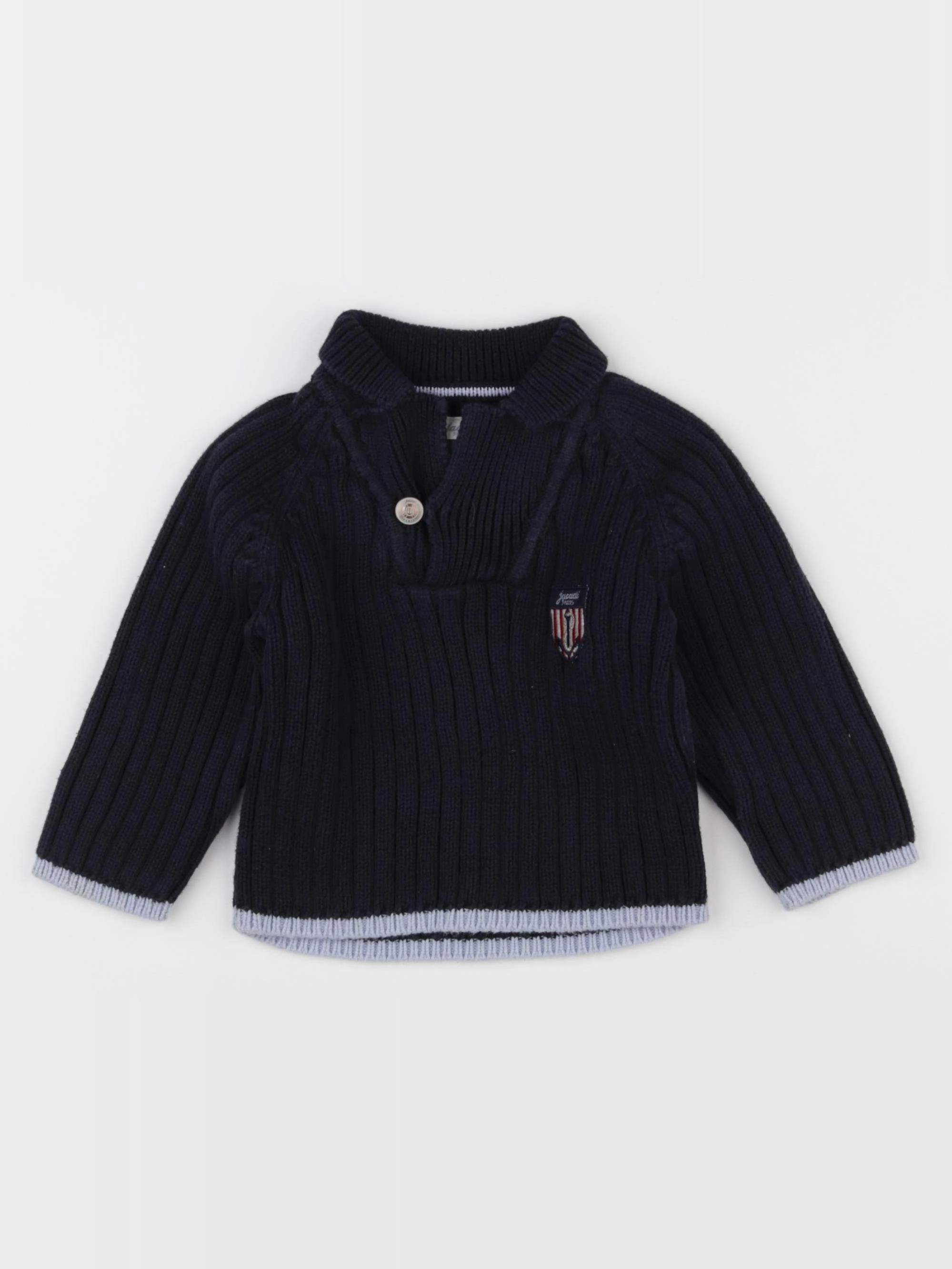 Jacadi - pull bleu - 18 mois