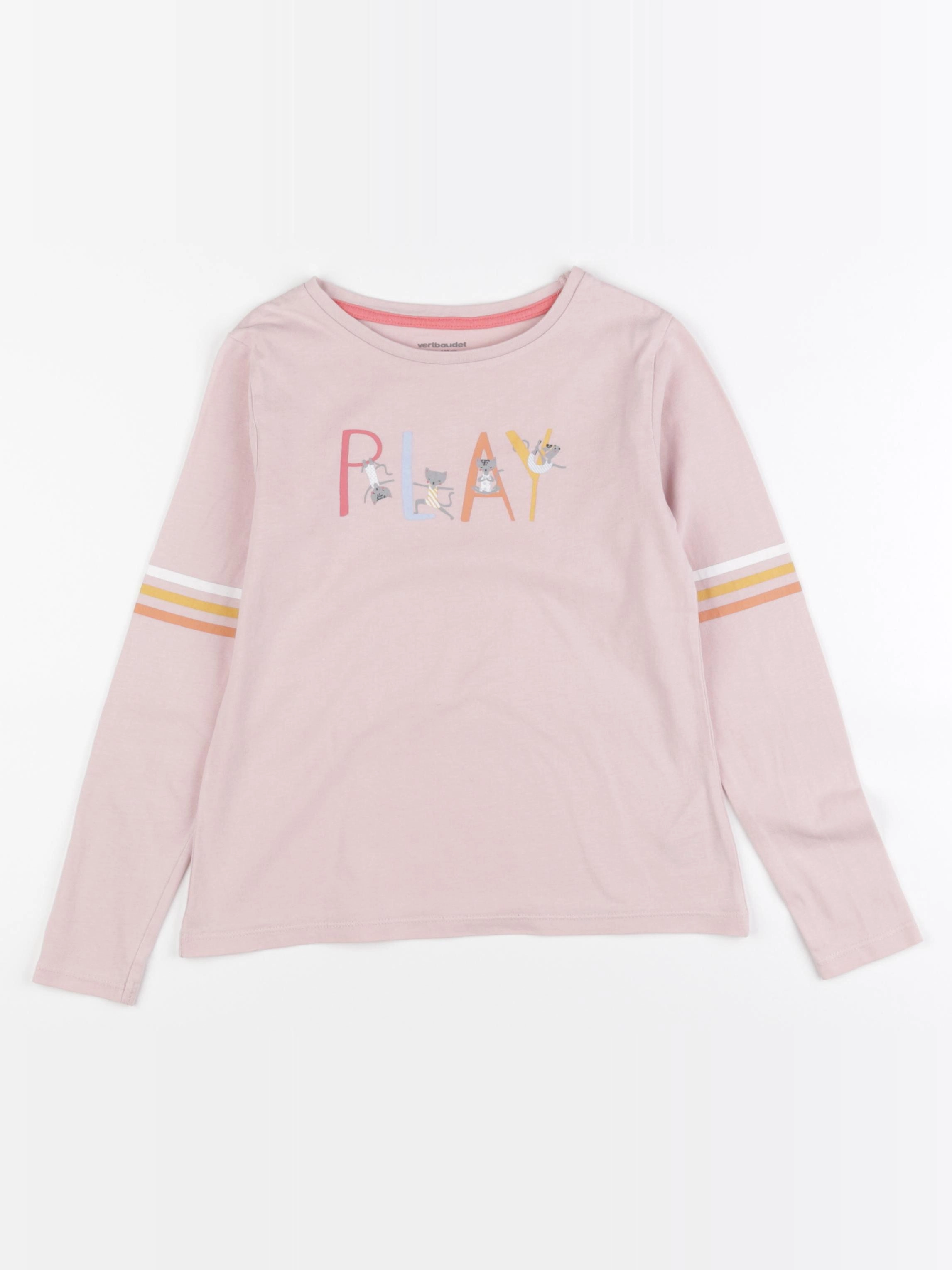 Vertbaudet - tee-shirt rose - 8 ans