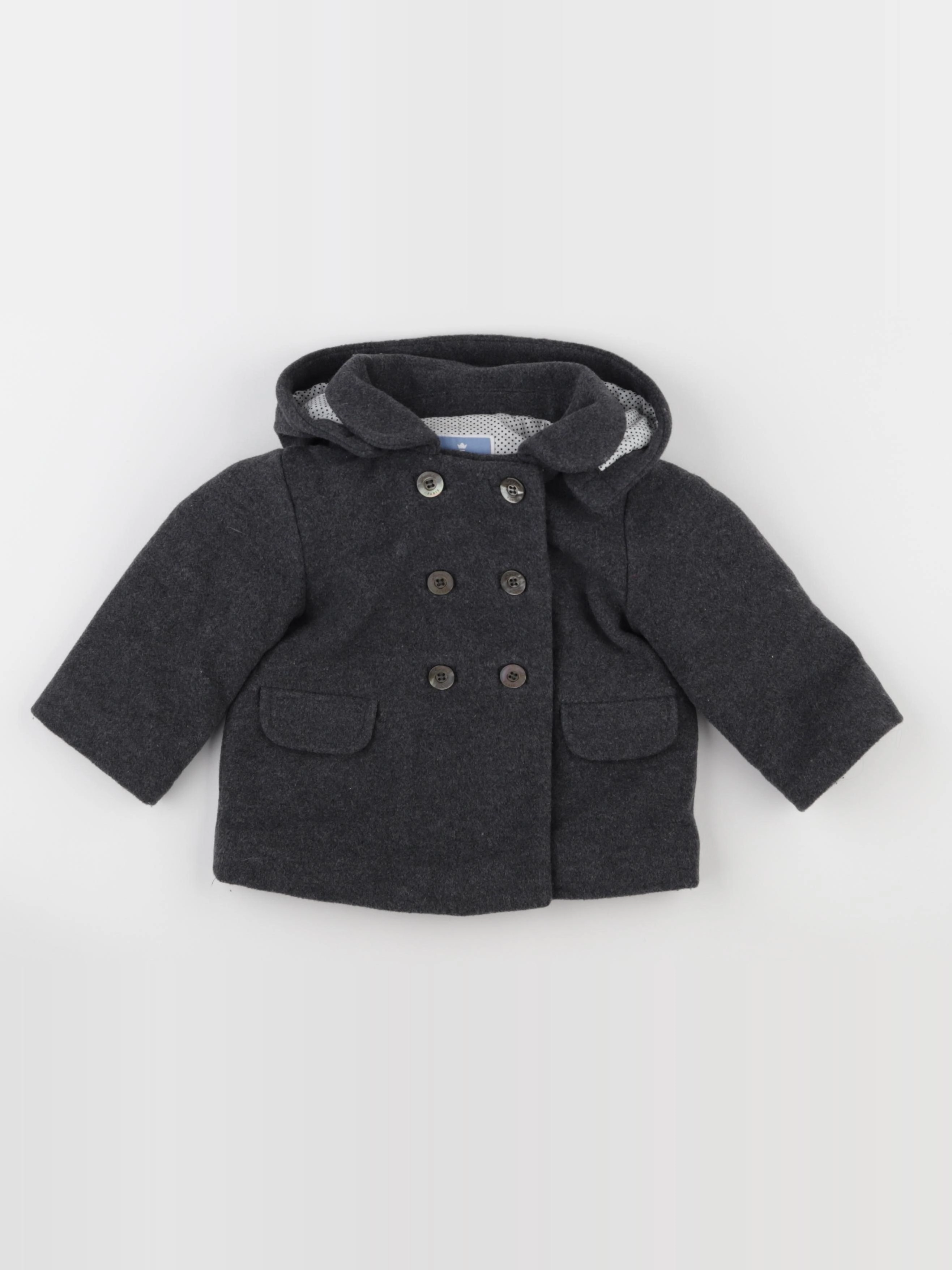 Jacadi - manteau gris - 12 mois