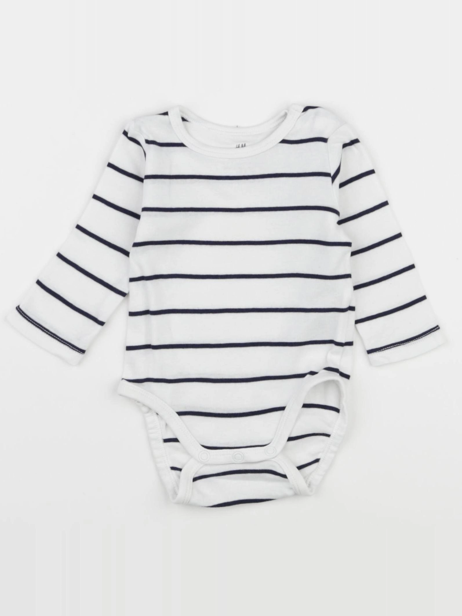 H&M - body blanc, bleu - 2/4 mois