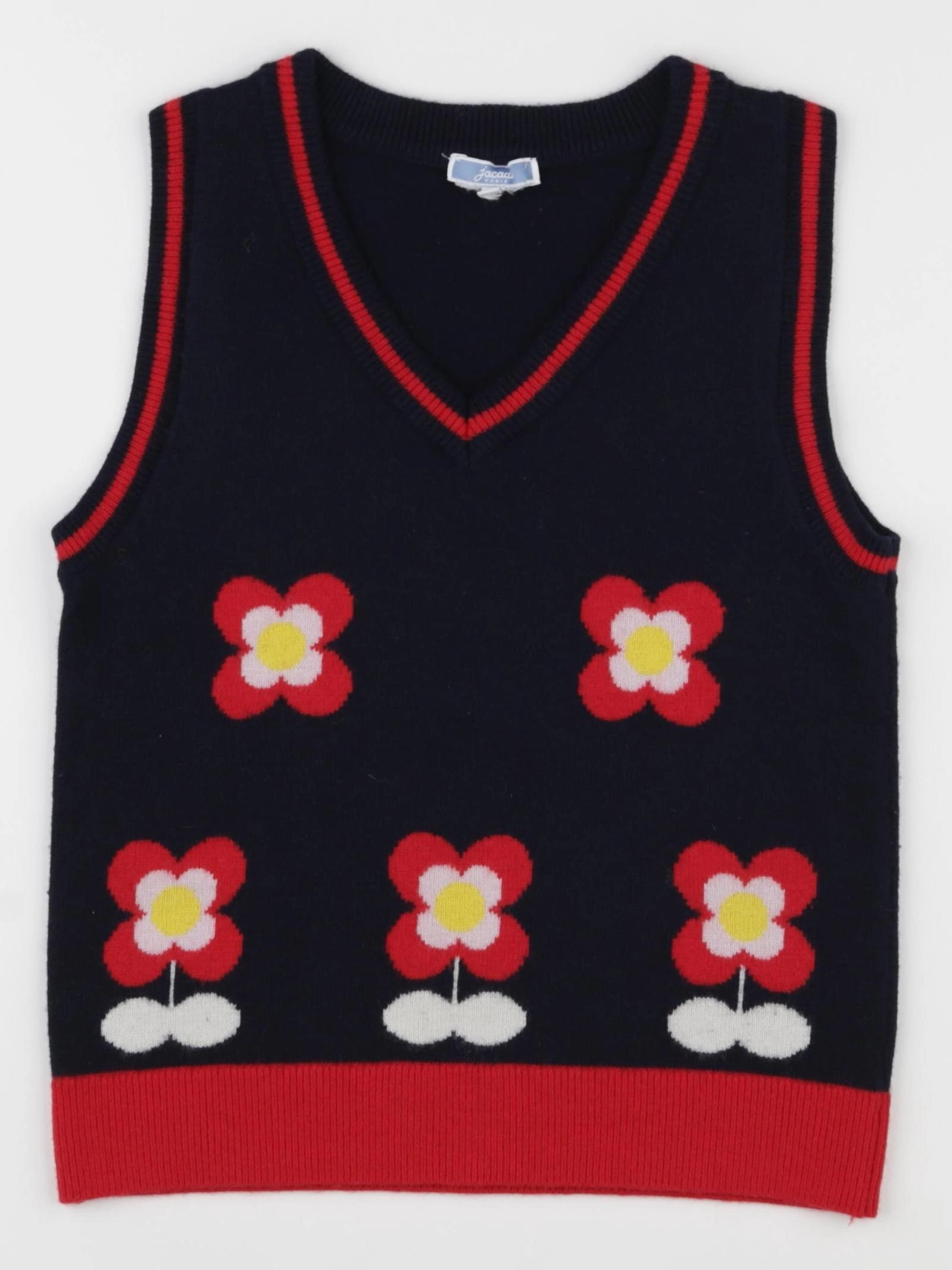 Jacadi - pull rouge, bleu - 10 ans