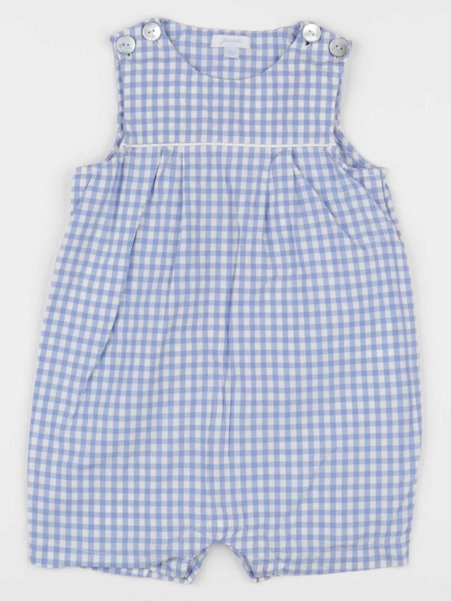 Jacadi - salopette blanc, bleu - 12 mois