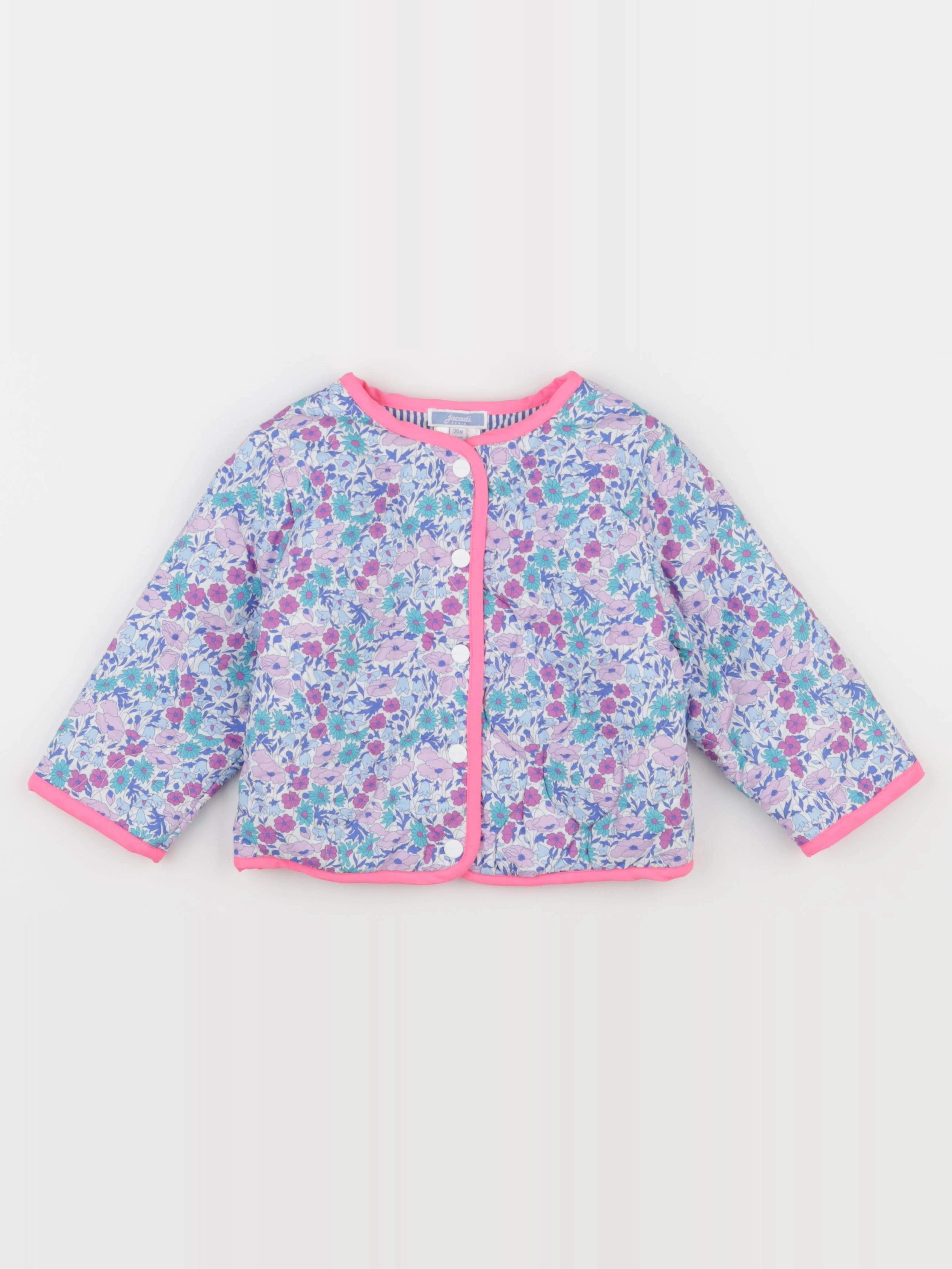 Jacadi - veste liberty bleu, rose - 36 mois
