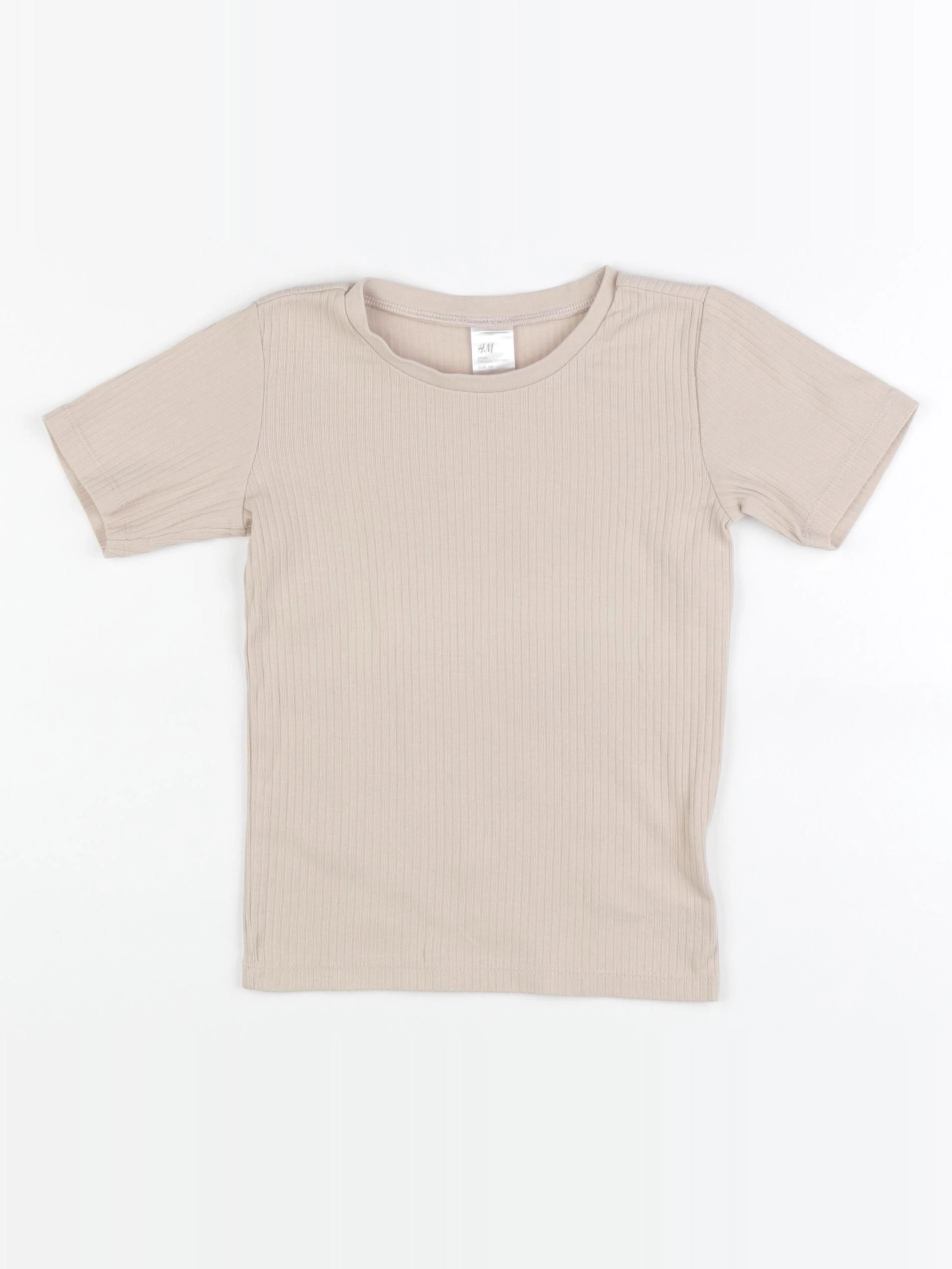 H&M - tee-shirt beige - 2/3 ans