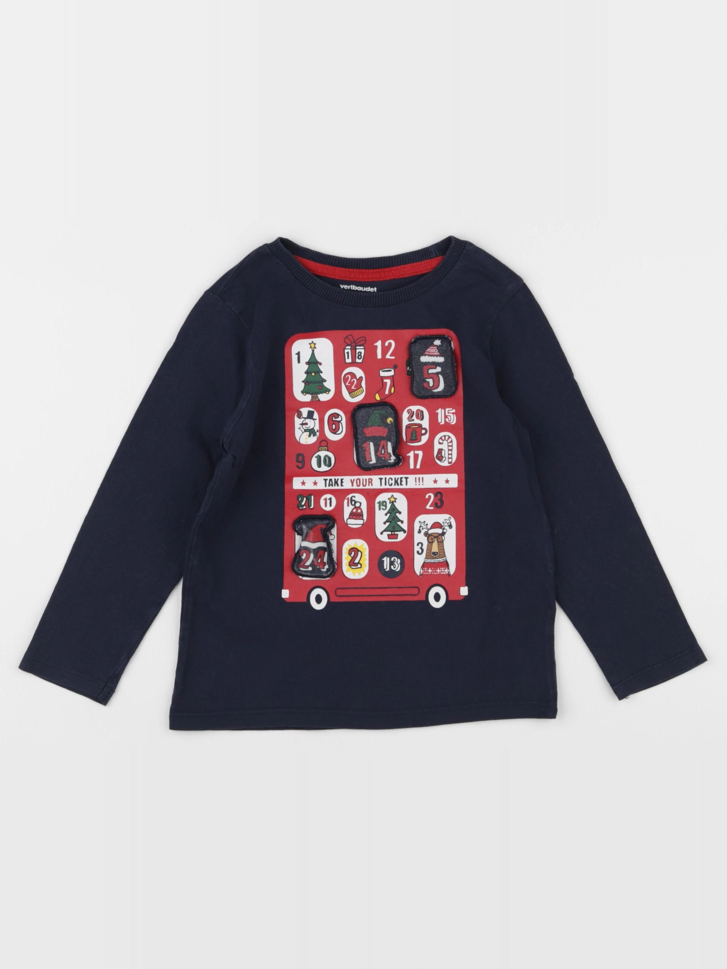 Vertbaudet - tee-shirt bleu - 3 ans