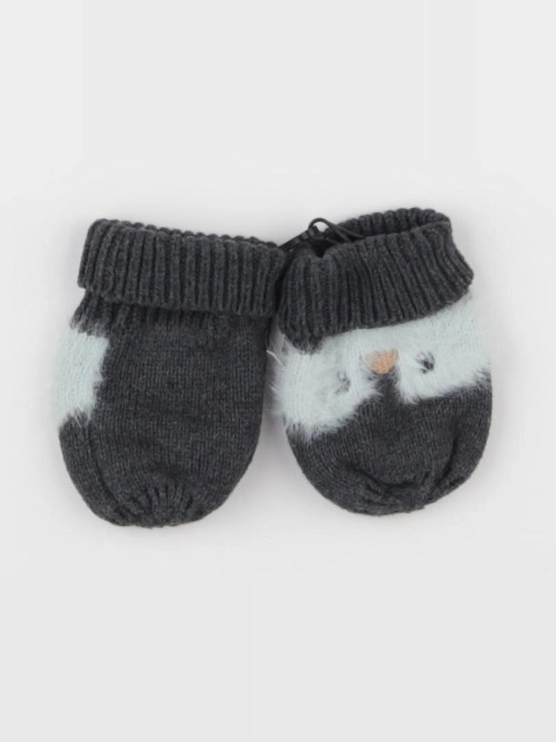 Vertbaudet - moufles gris - 12/18 mois