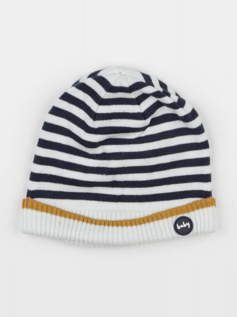 Vertbaudet - bonnet bleu, blanc - 12/18 mois