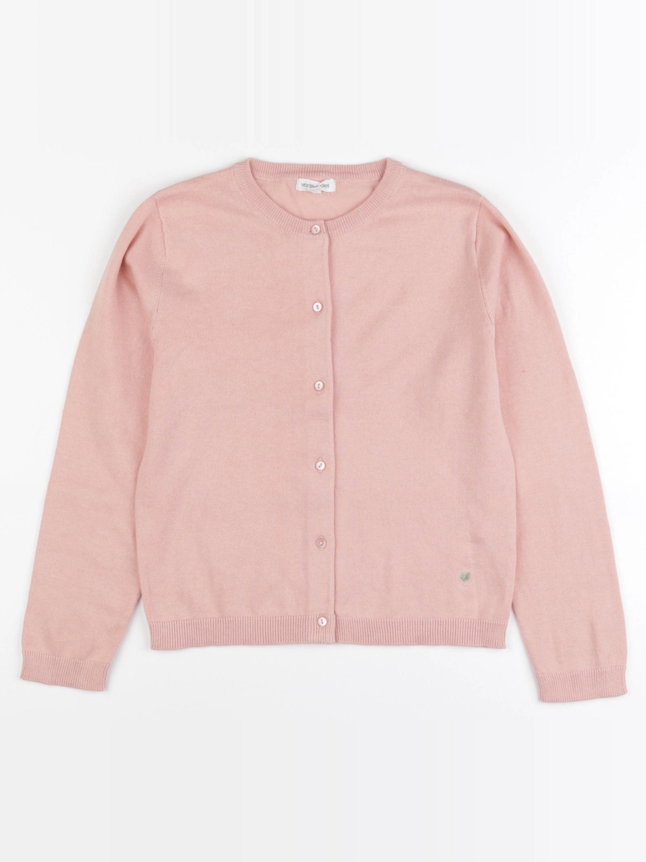 Vertbaudet - gilet rose - 8 ans