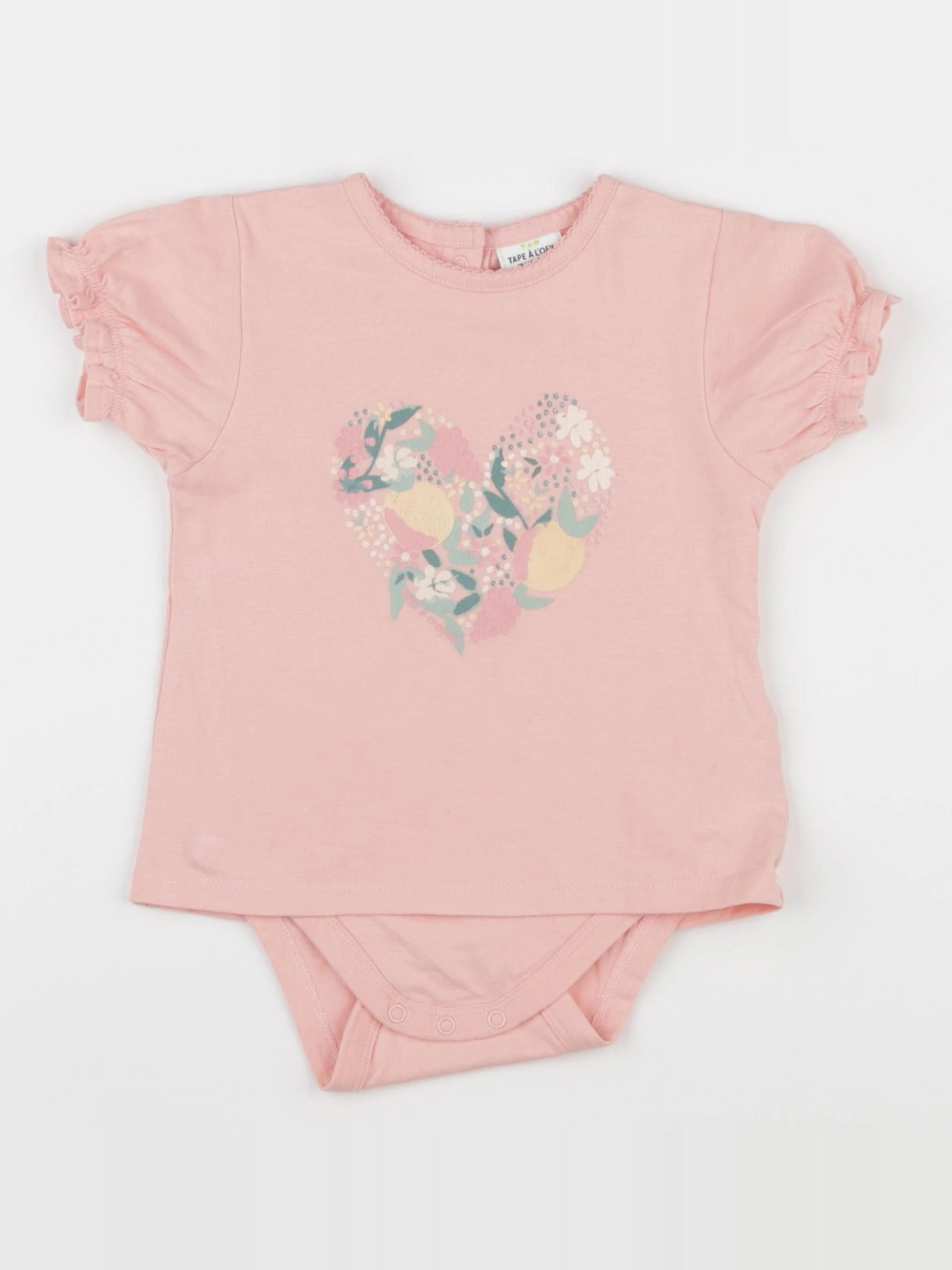 Tape à l'oeil - body tee-shirt rose - 18 mois