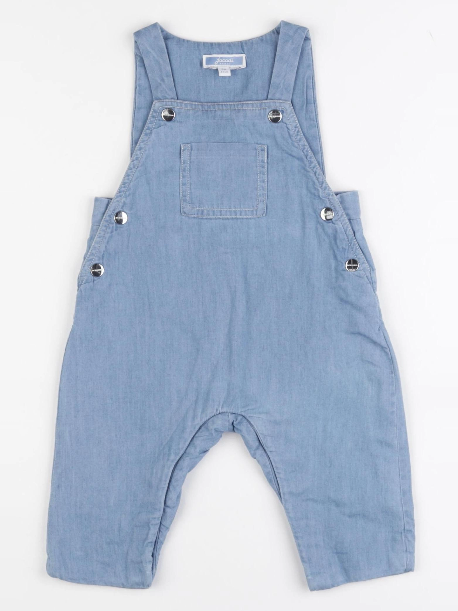 Jacadi - salopette doublé bleu - 6 mois