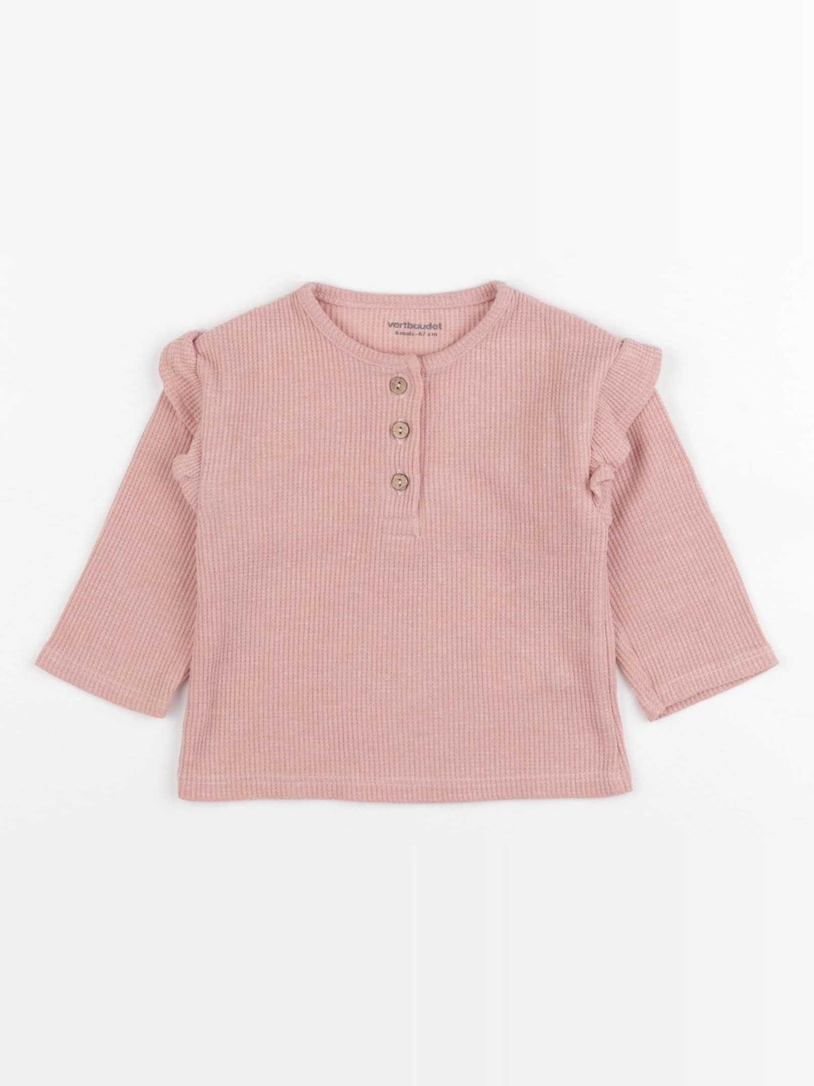 Vertbaudet - tee-shirt rose - 6 mois