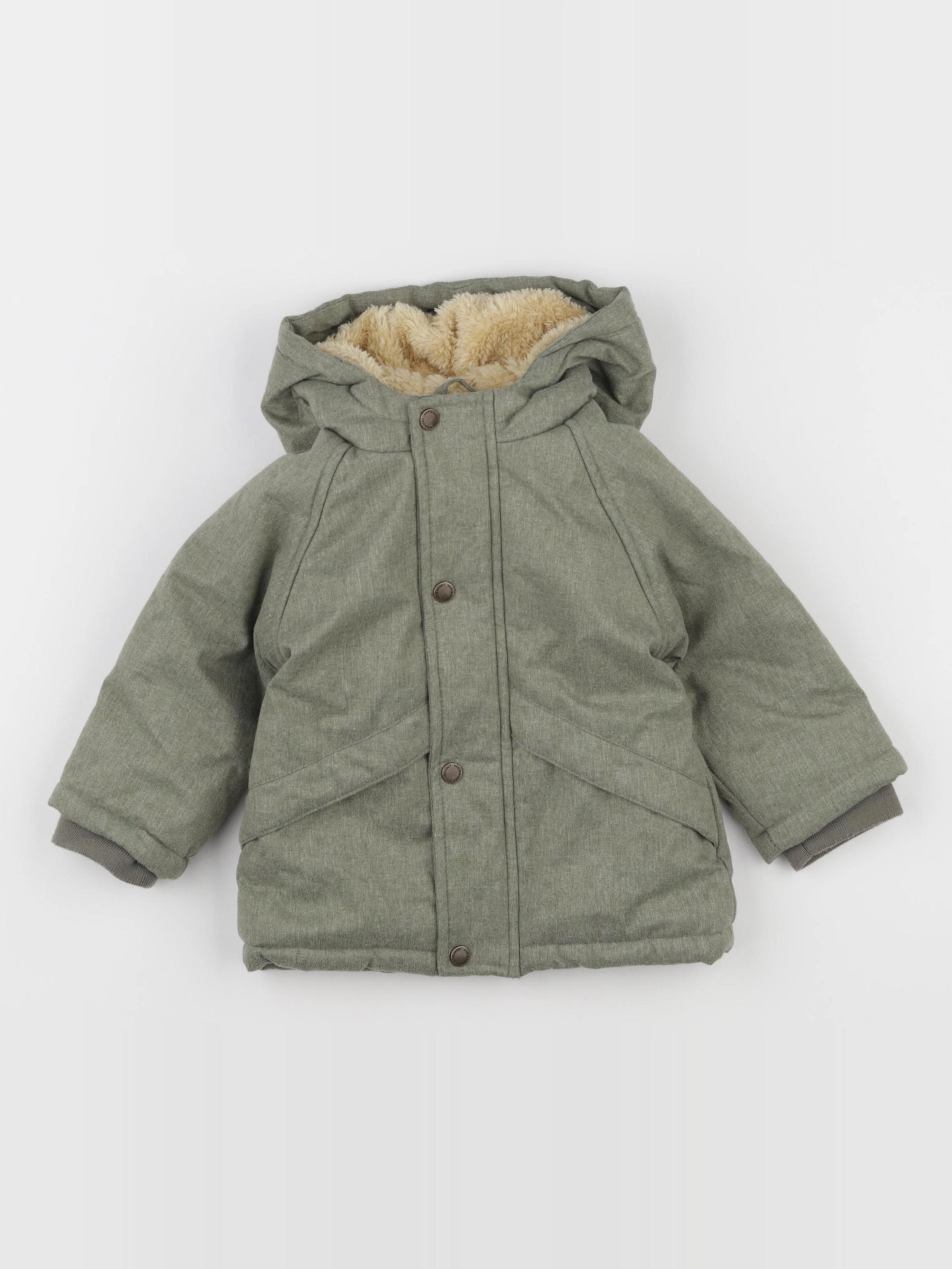 Vertbaudet - manteau vert - 12 mois