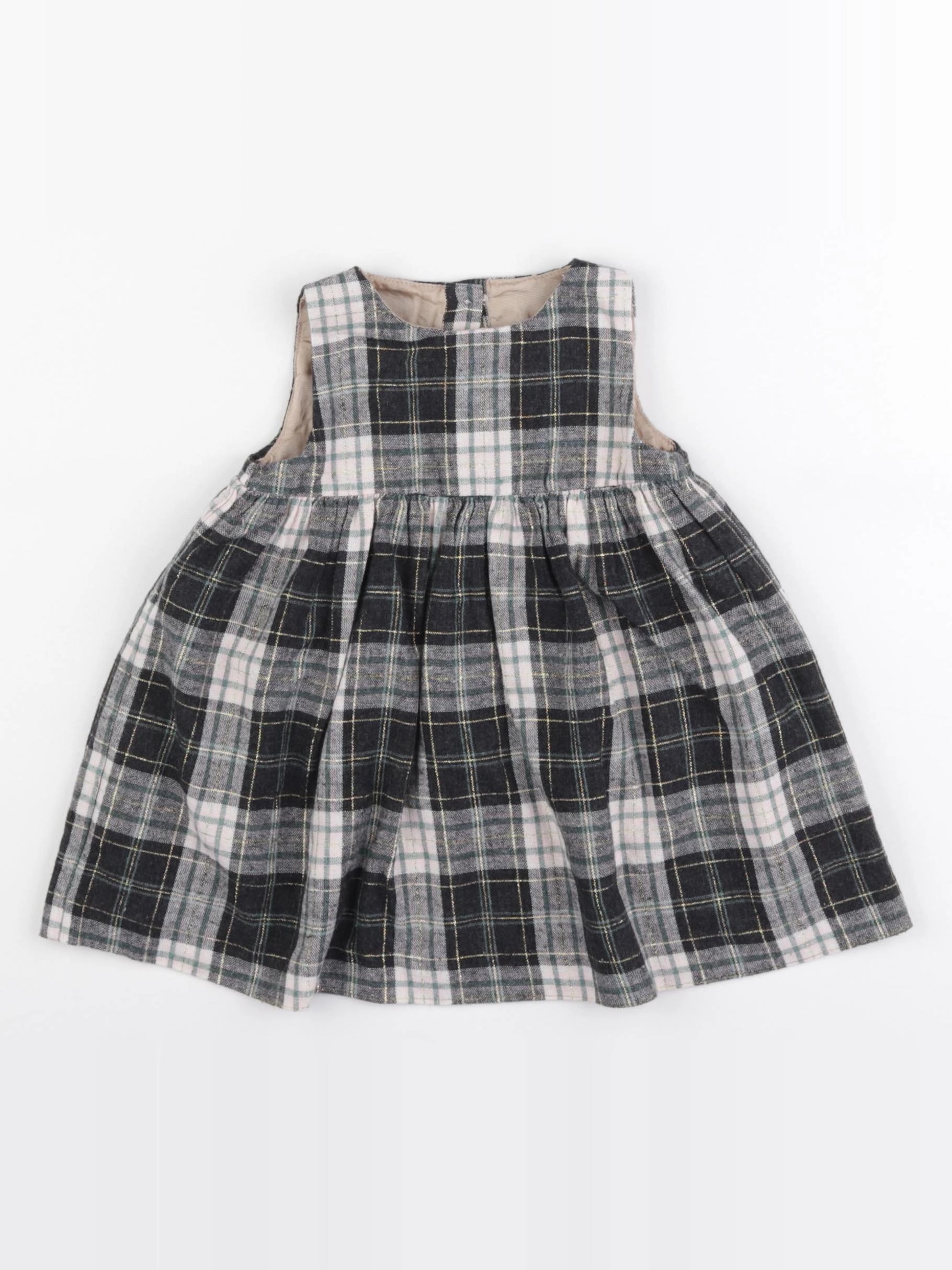 Natalys - robe or, vert - 9 mois