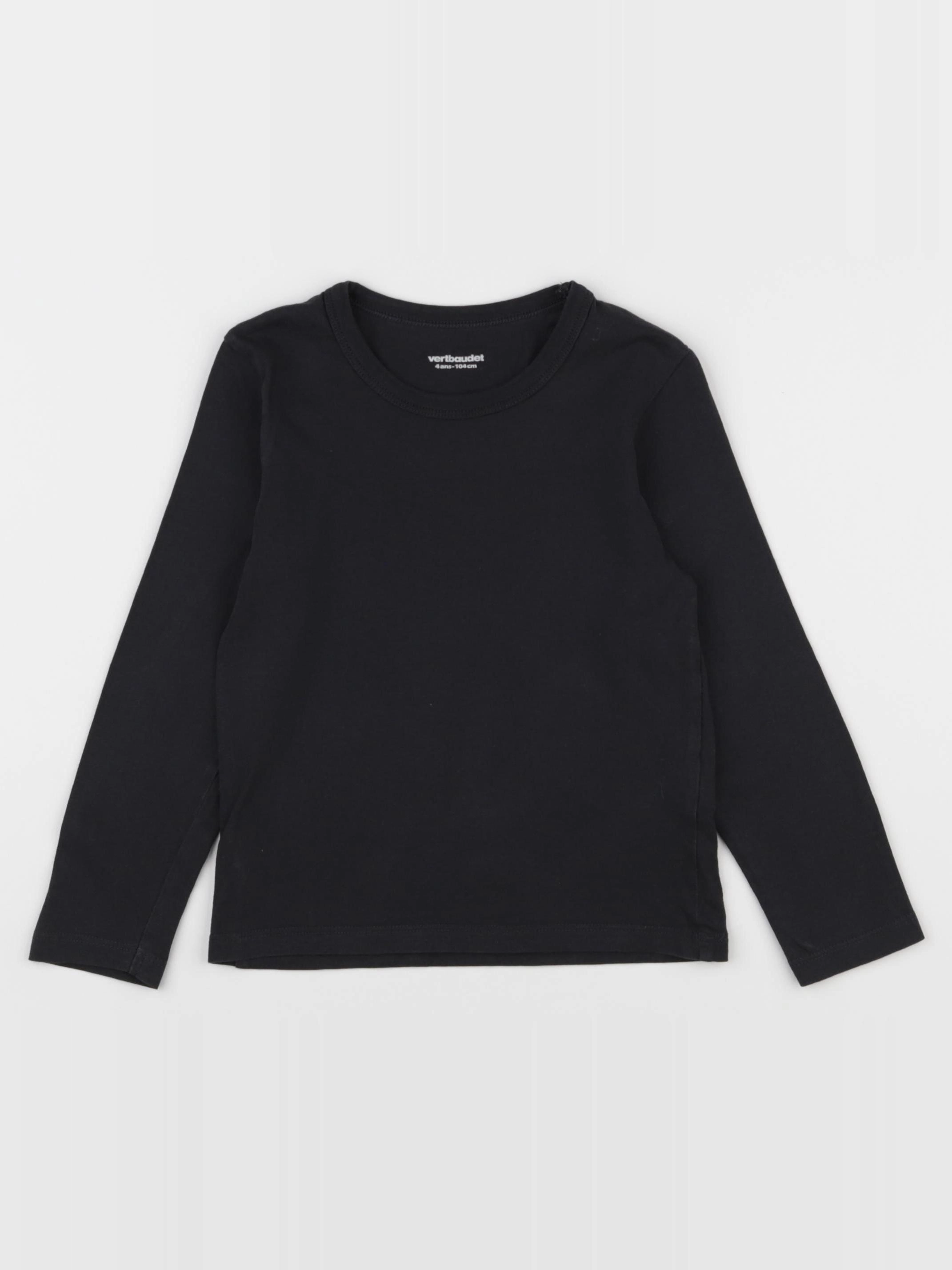 Vertbaudet - tee-shirt noir - 4 ans