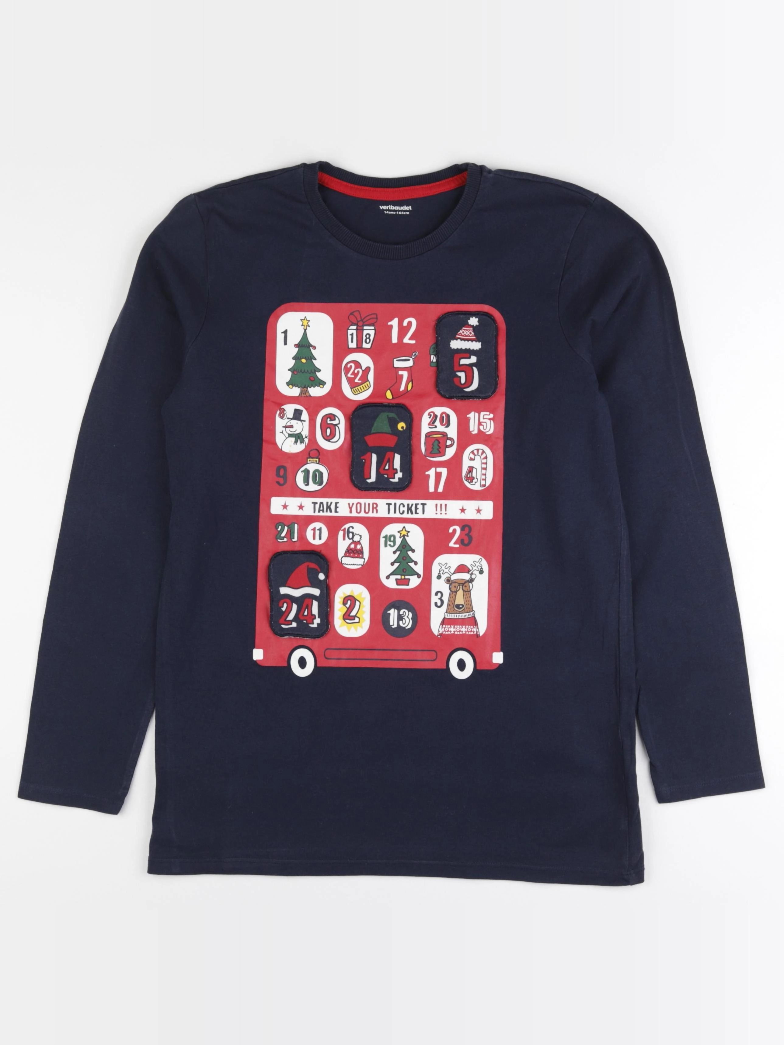 Vertbaudet - tee-shirt bleu - 14 ans