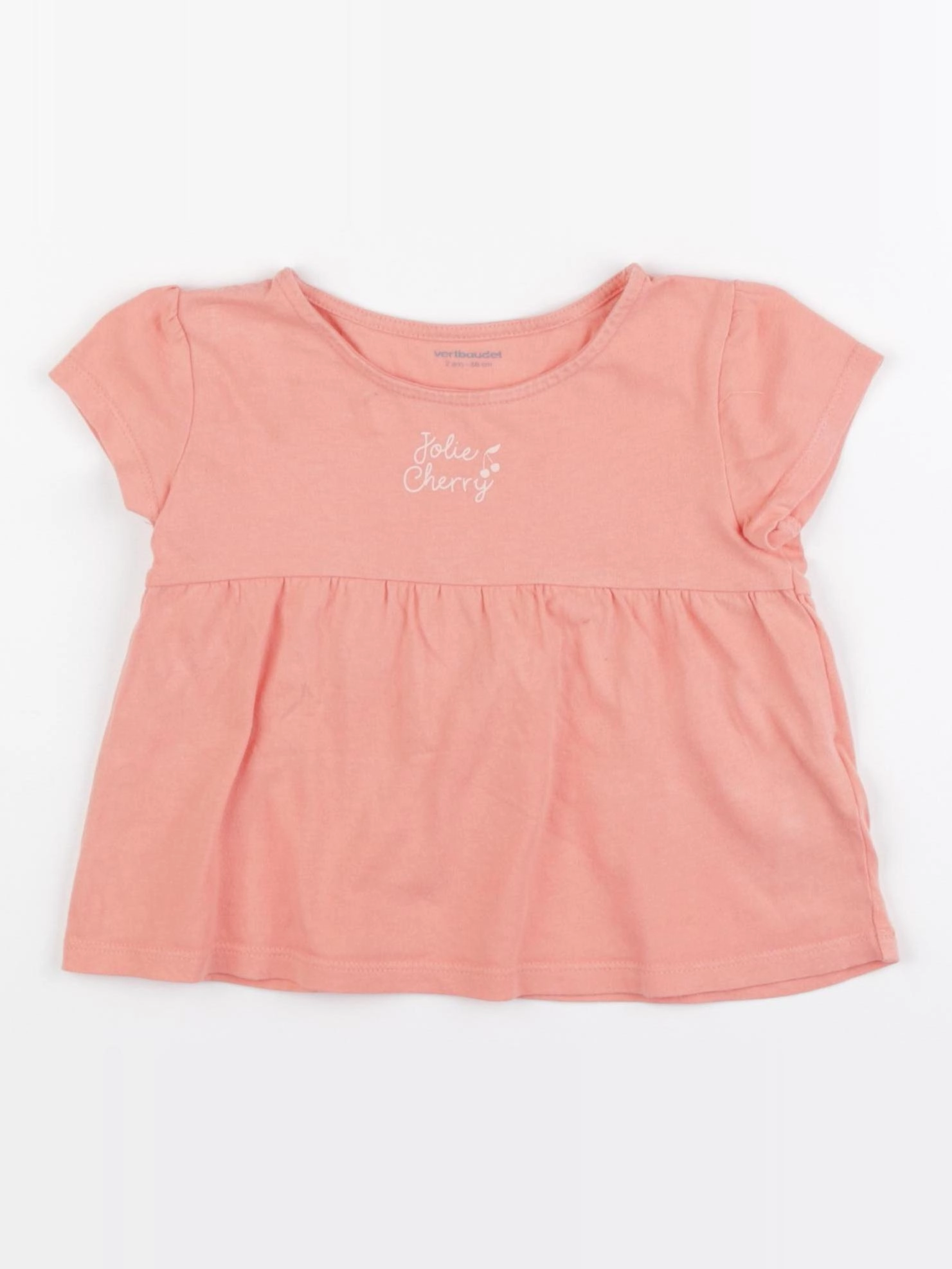 Vertbaudet - tee-shirt orange - 2 ans