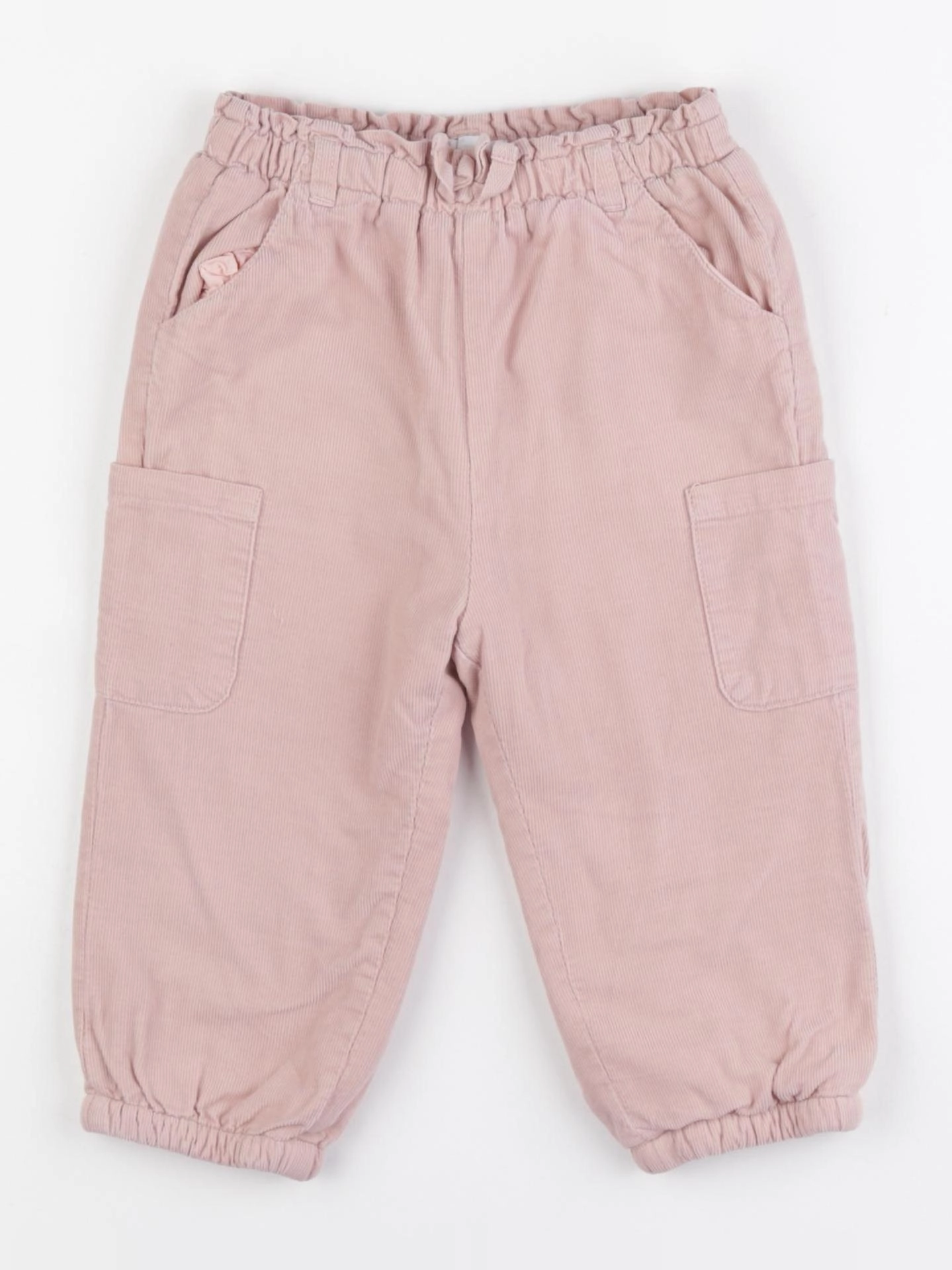 Vertbaudet - pantalon doublé rose - 24 mois