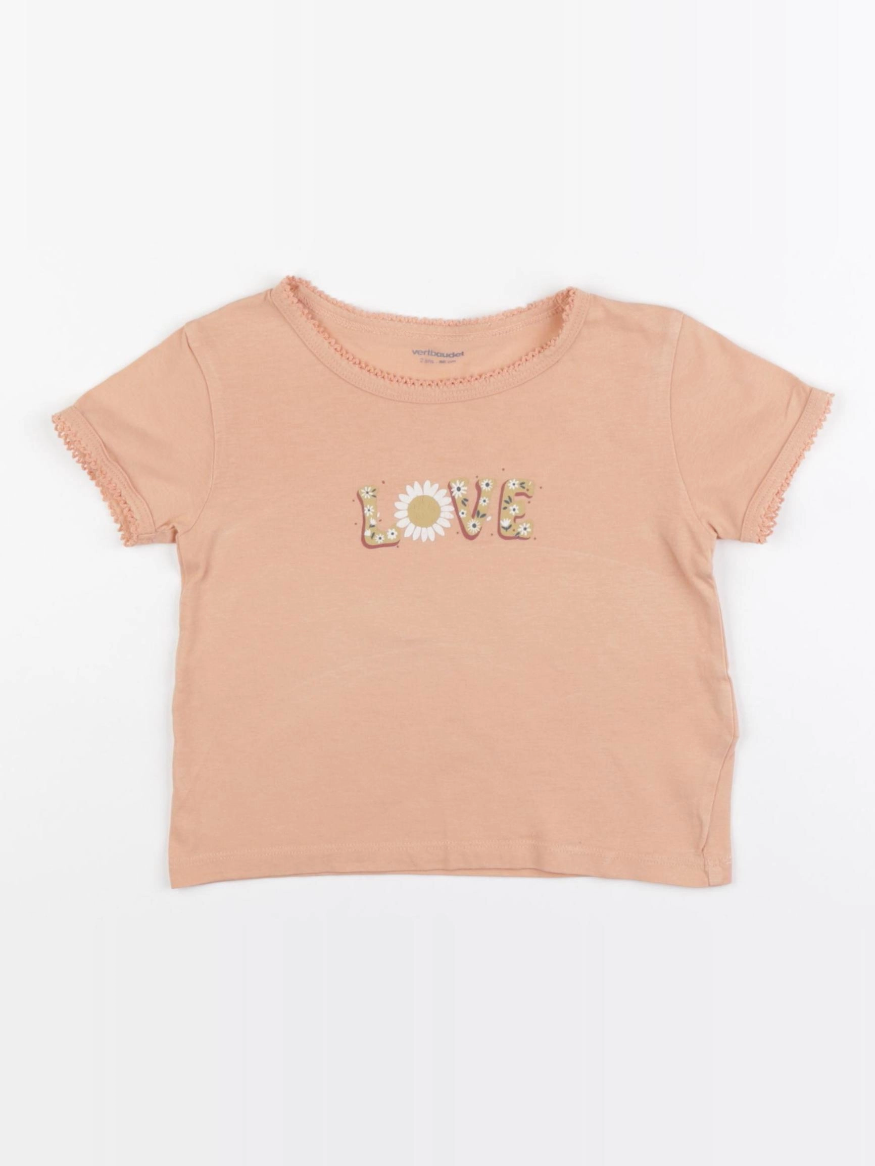 Vertbaudet - tee-shirt orange - 2 ans