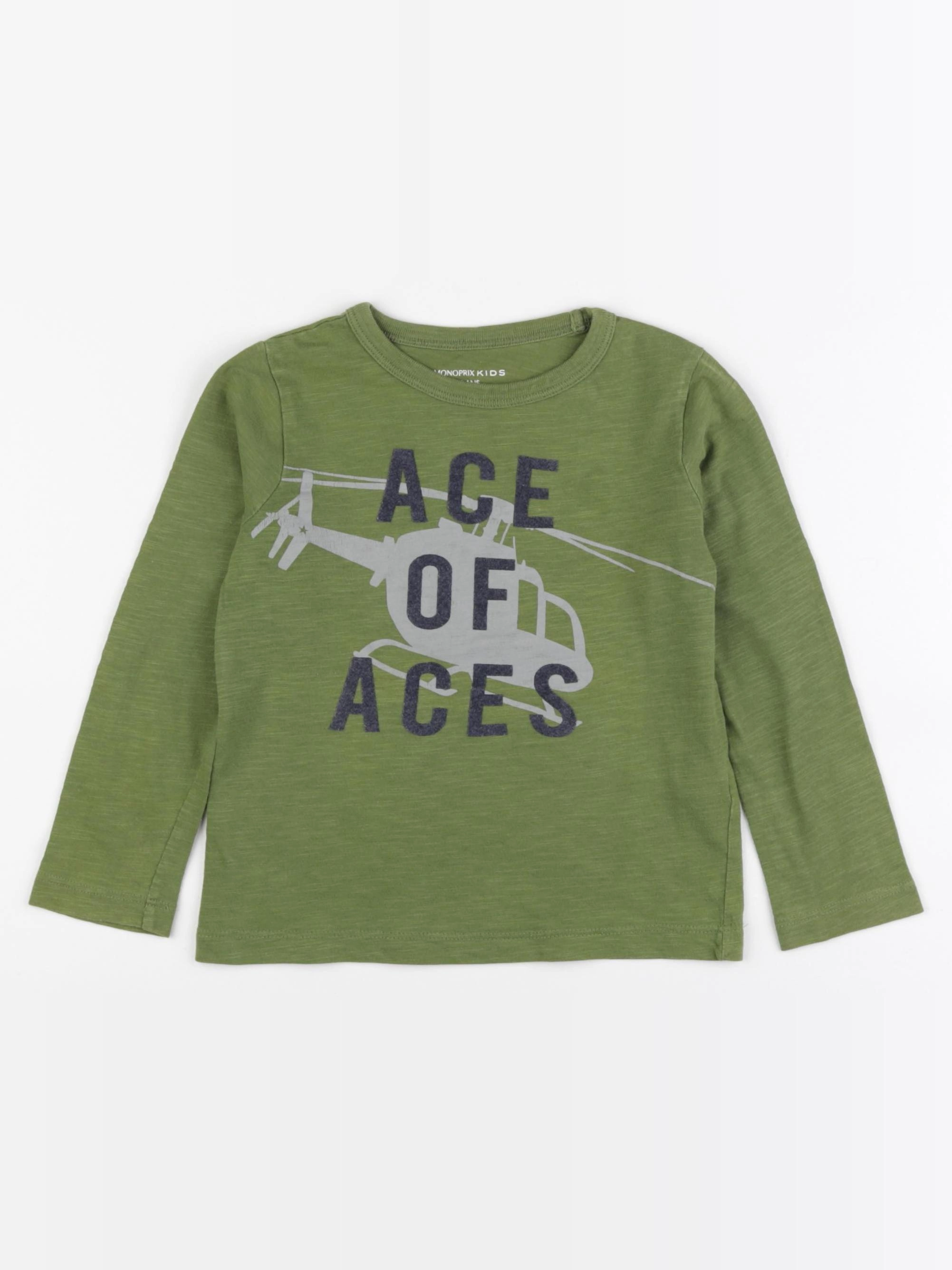 Monoprix - tee-shirt vert - 4 ans