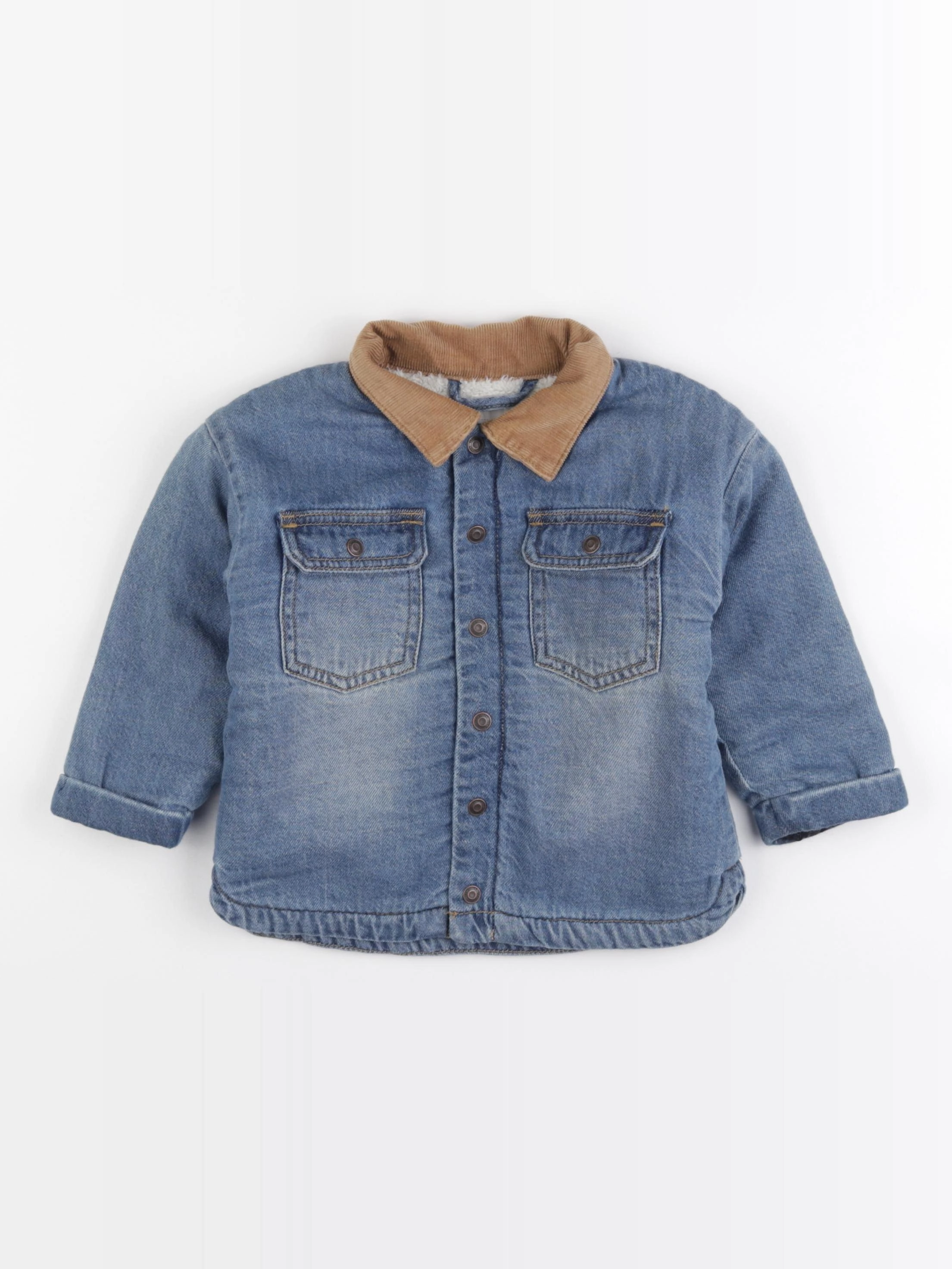 Vertbaudet - veste doublé bleu - 24 mois