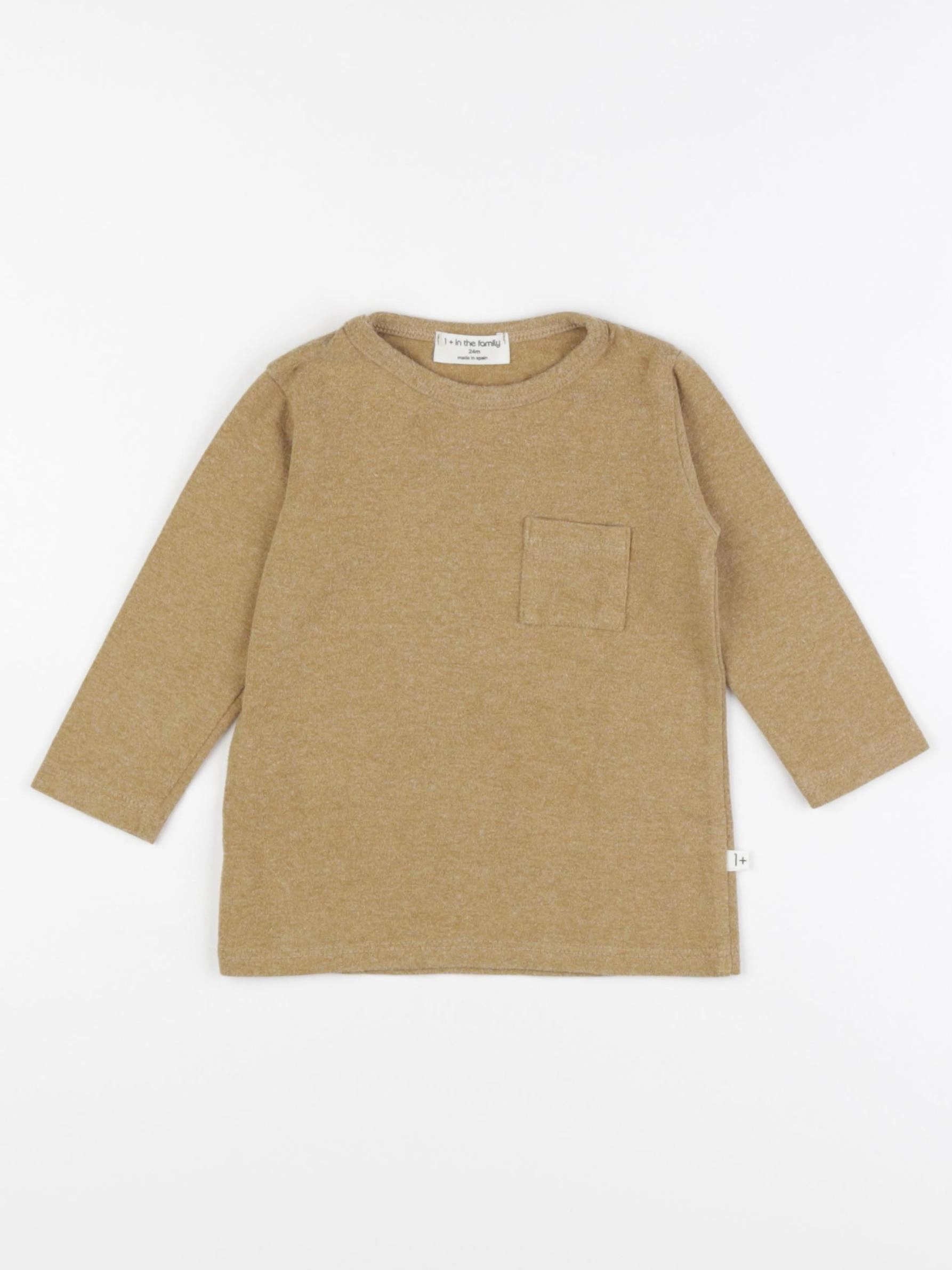 1+ In the family - tee-shirt marron - 24 mois