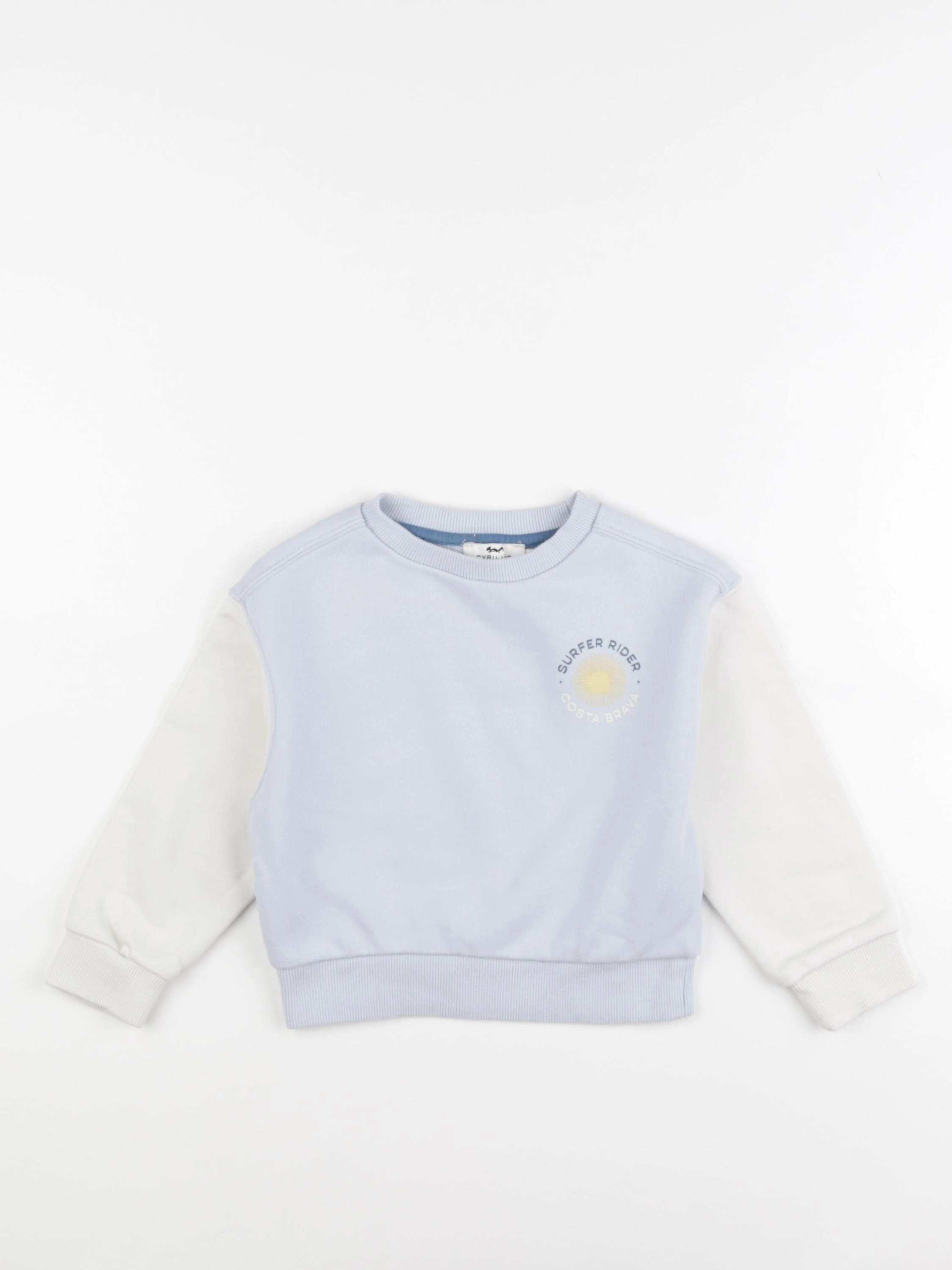Cyrillus - sweat bleu, blanc - 3 ans